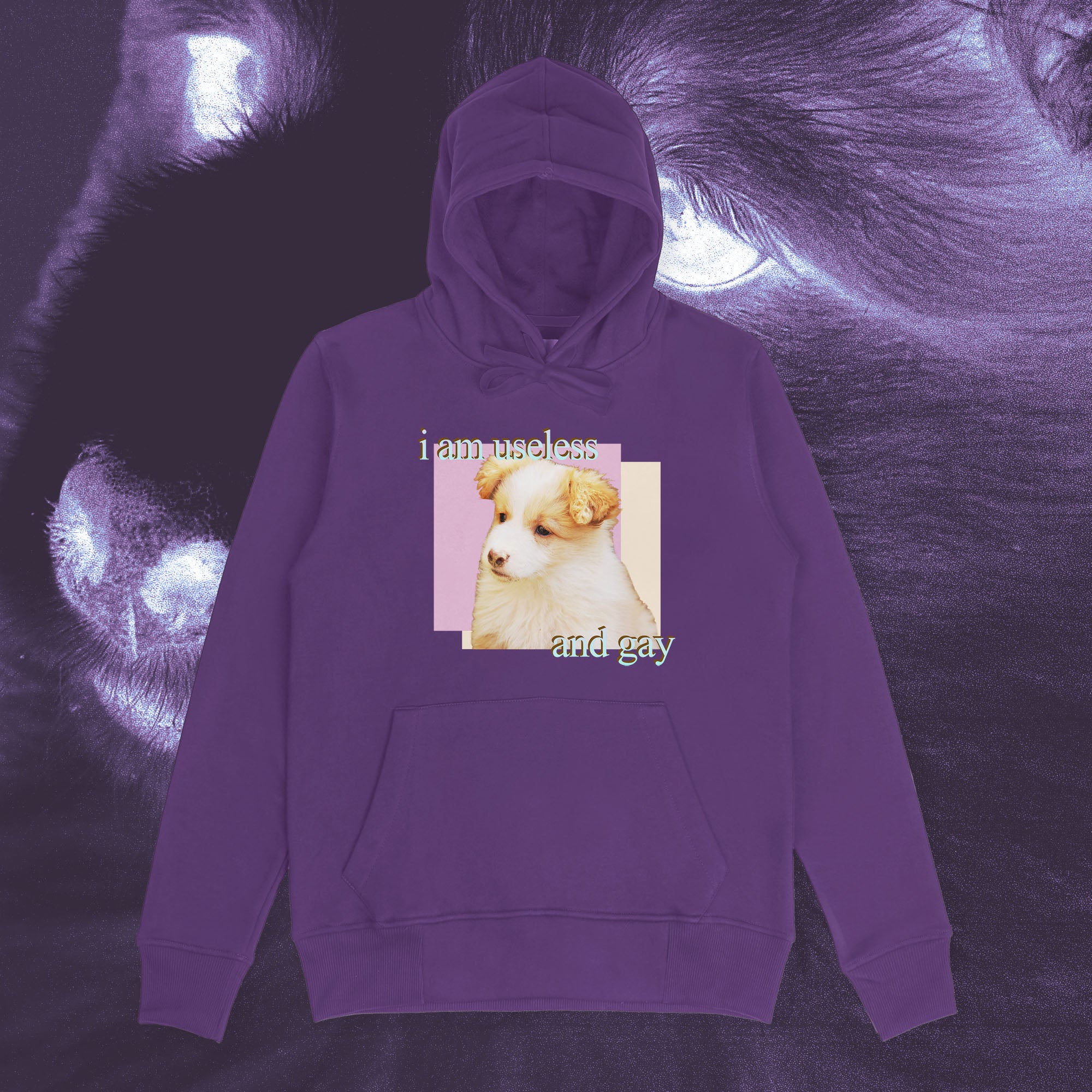 A hoodie with a design.