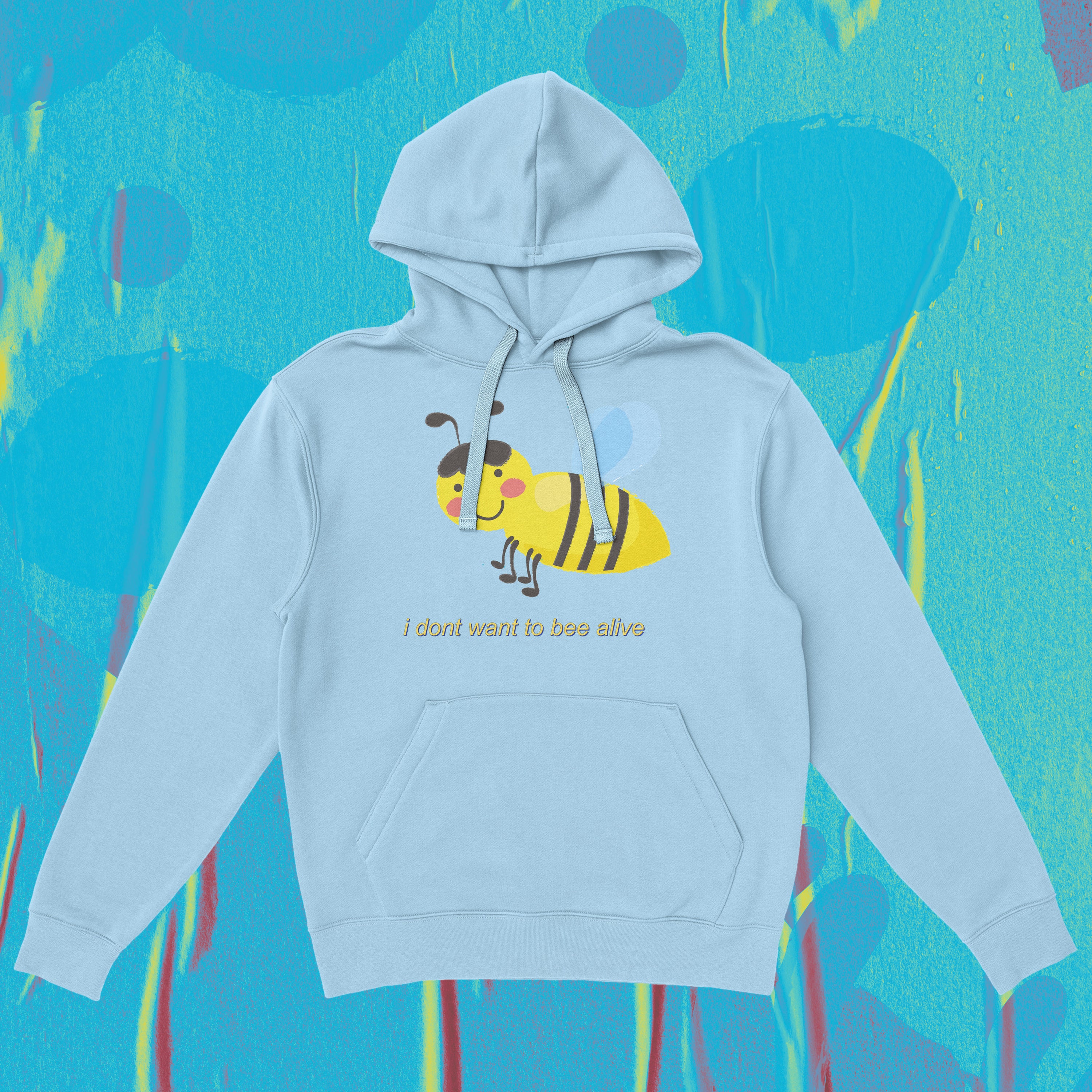 A hoodie with a design.