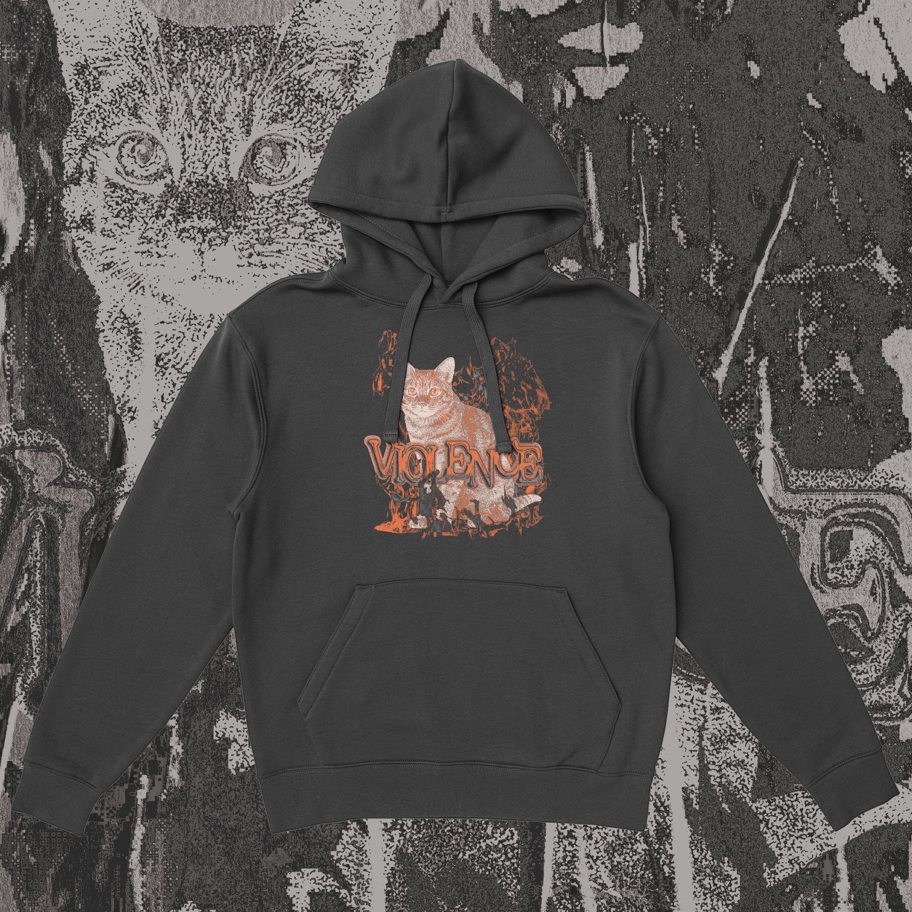 A hoodie with a design.