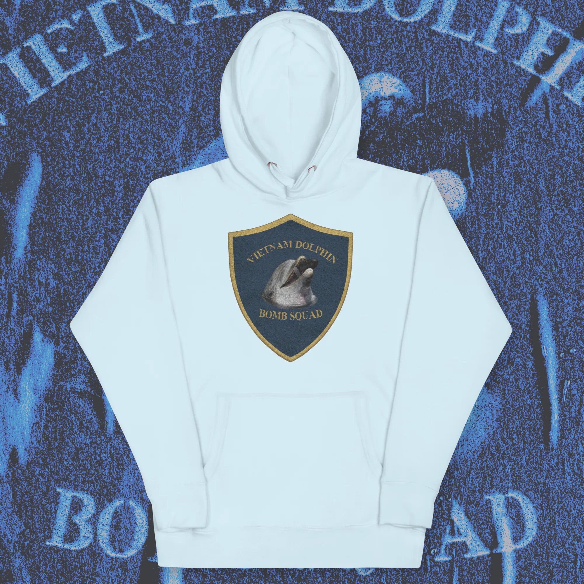 A hoodie with a design.