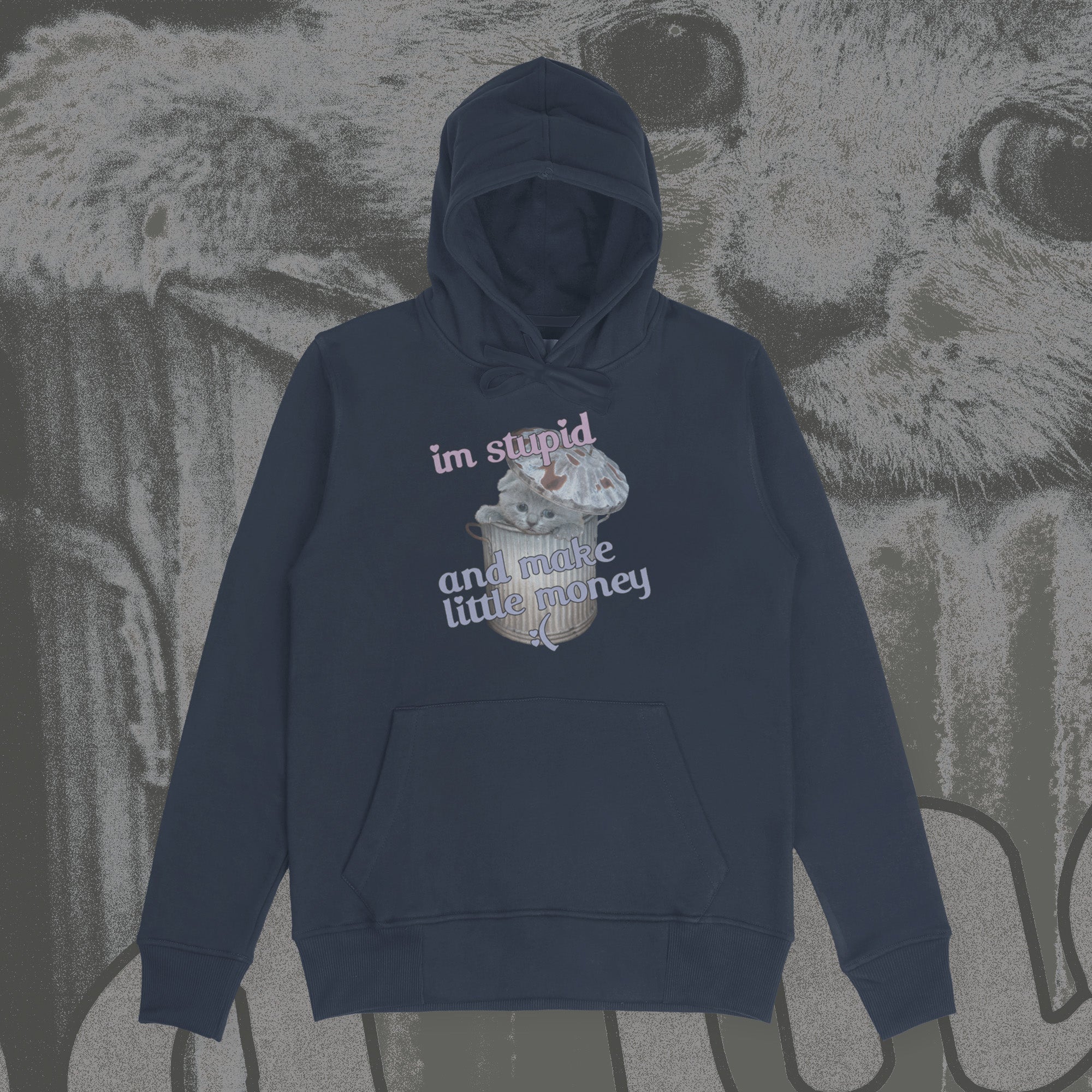 A hoodie with a design.