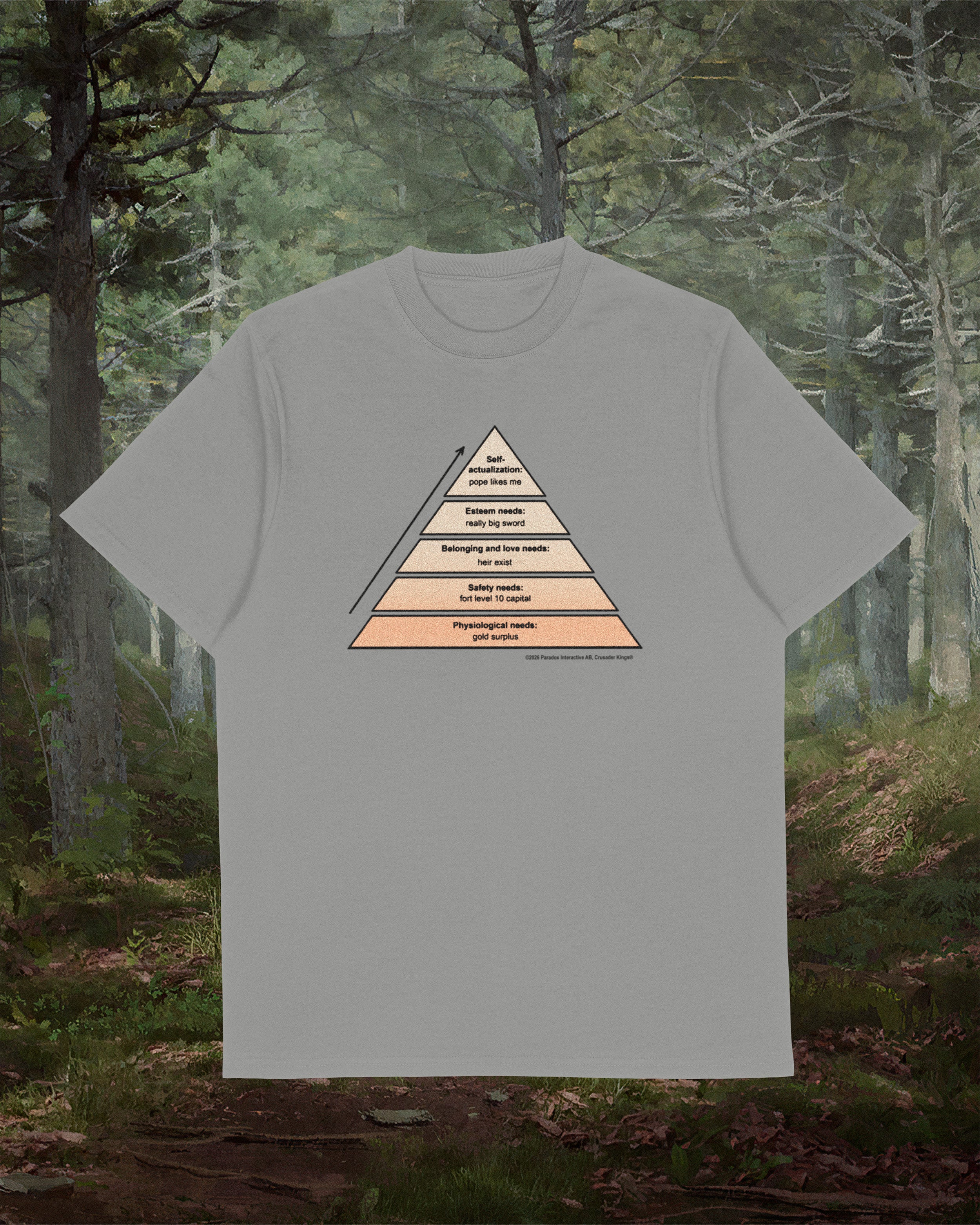 Maslow's pyramid - Crusader Kings III T-Shirt