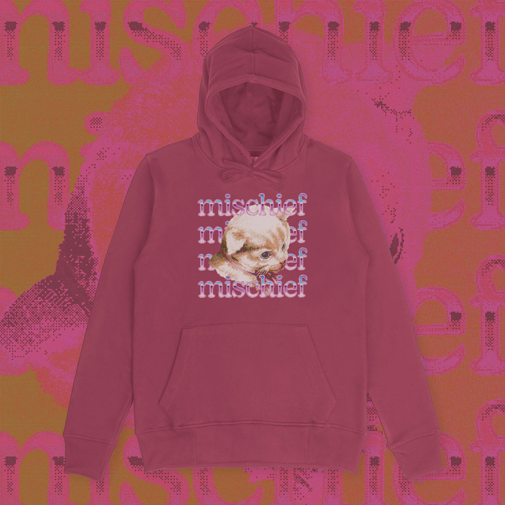 A hoodie with a design.
