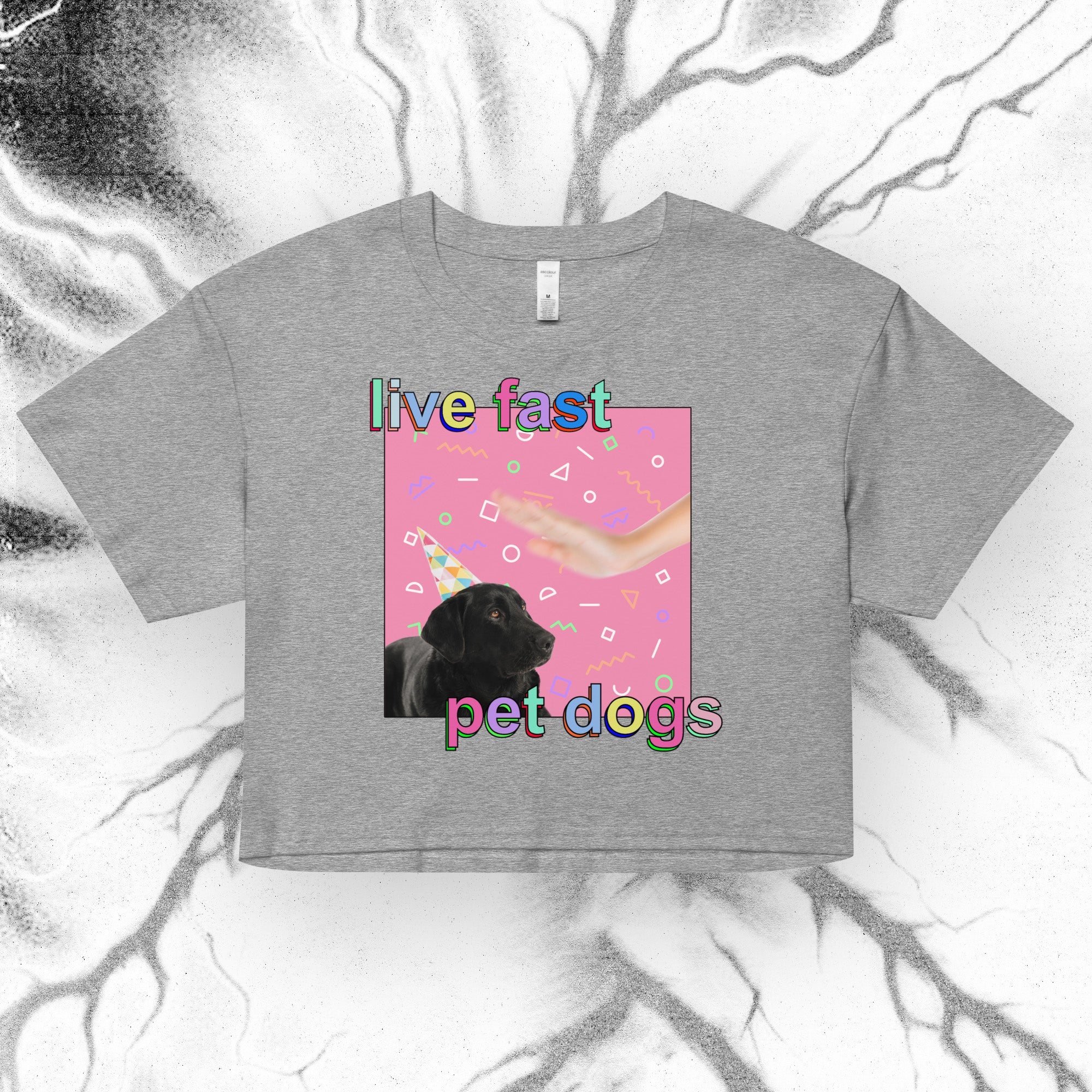 live fast pet dogs - crop top