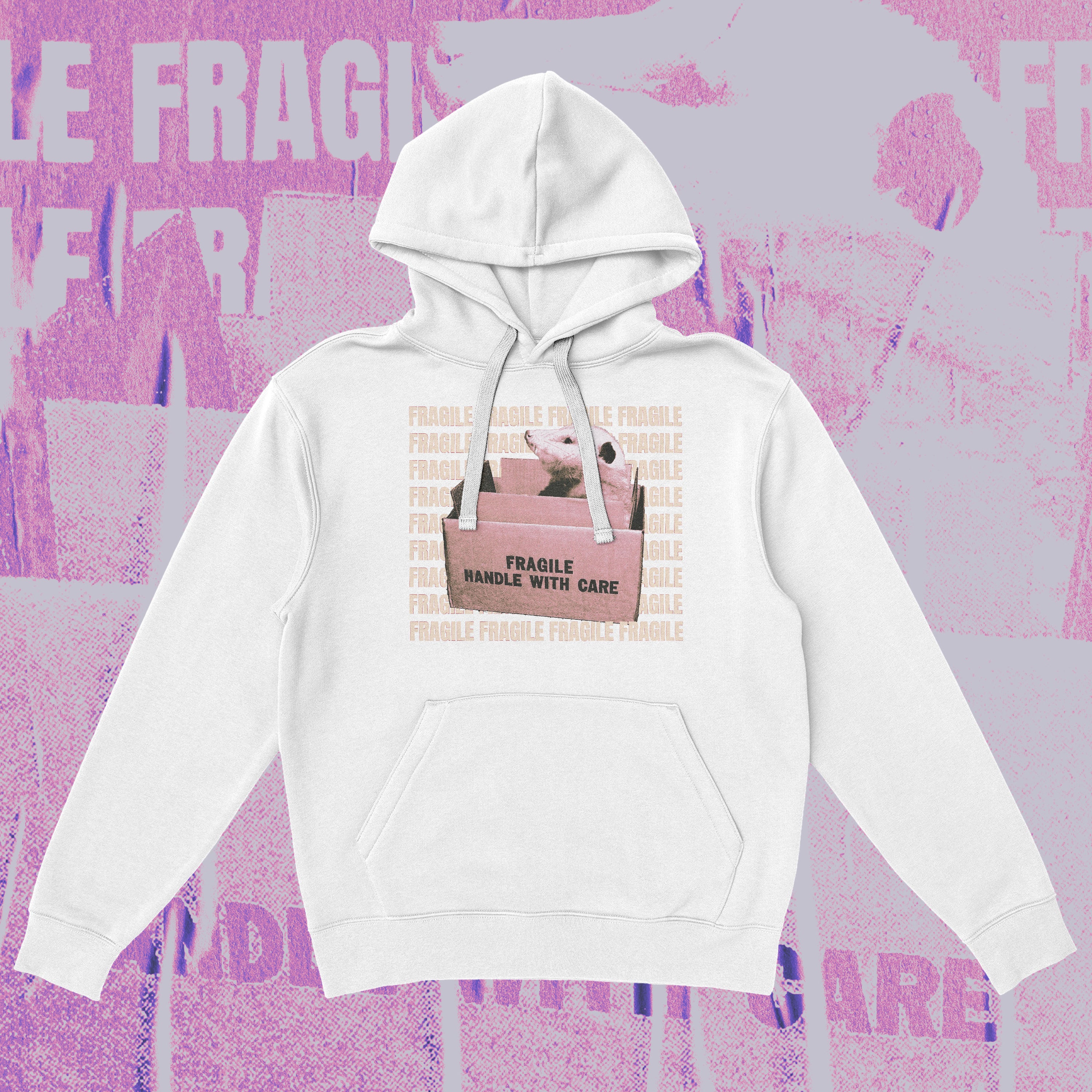 A hoodie with a design.