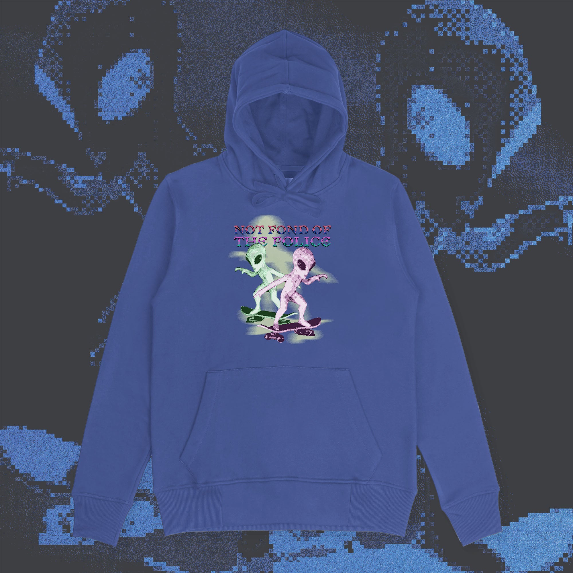 A hoodie with a design.