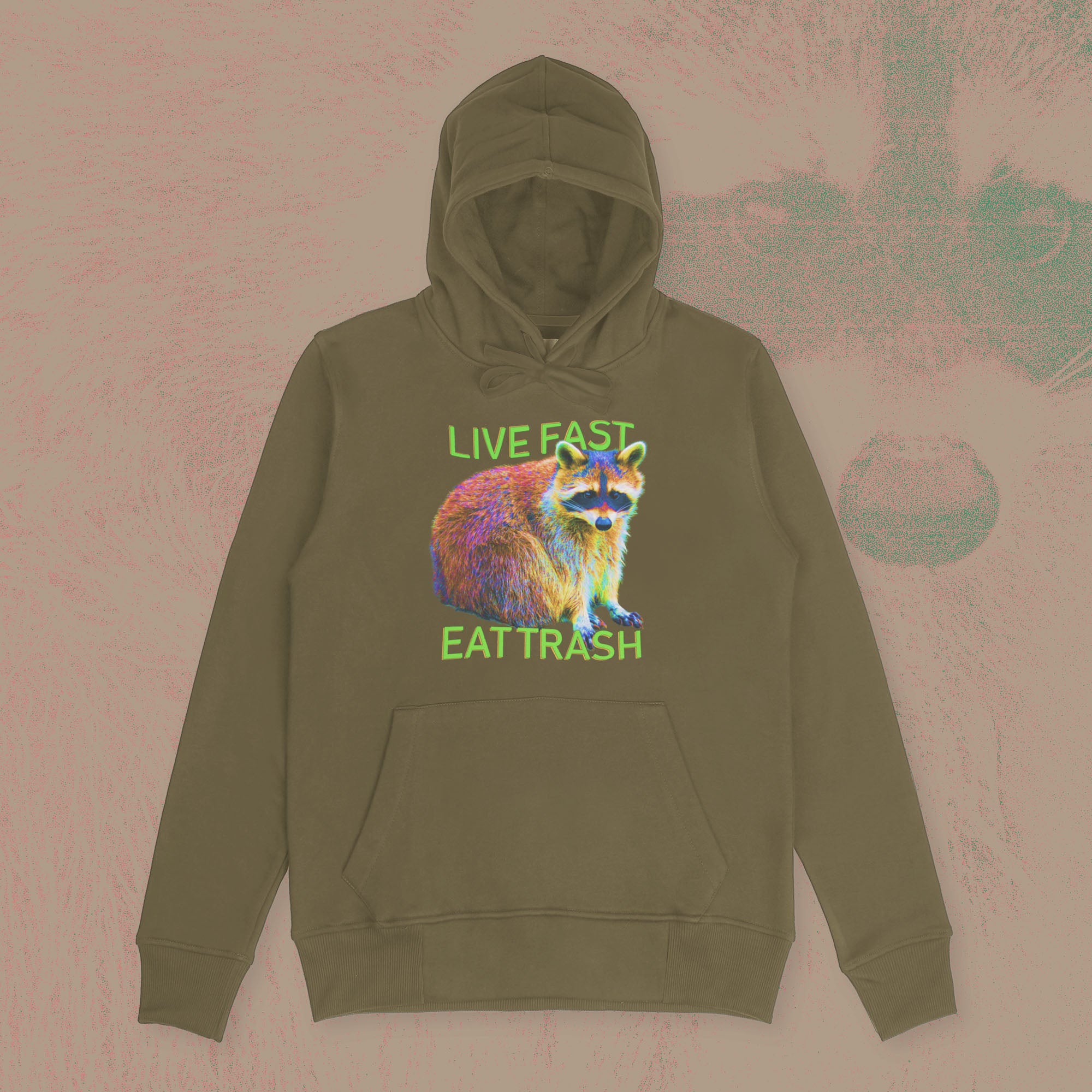 A hoodie with a design.