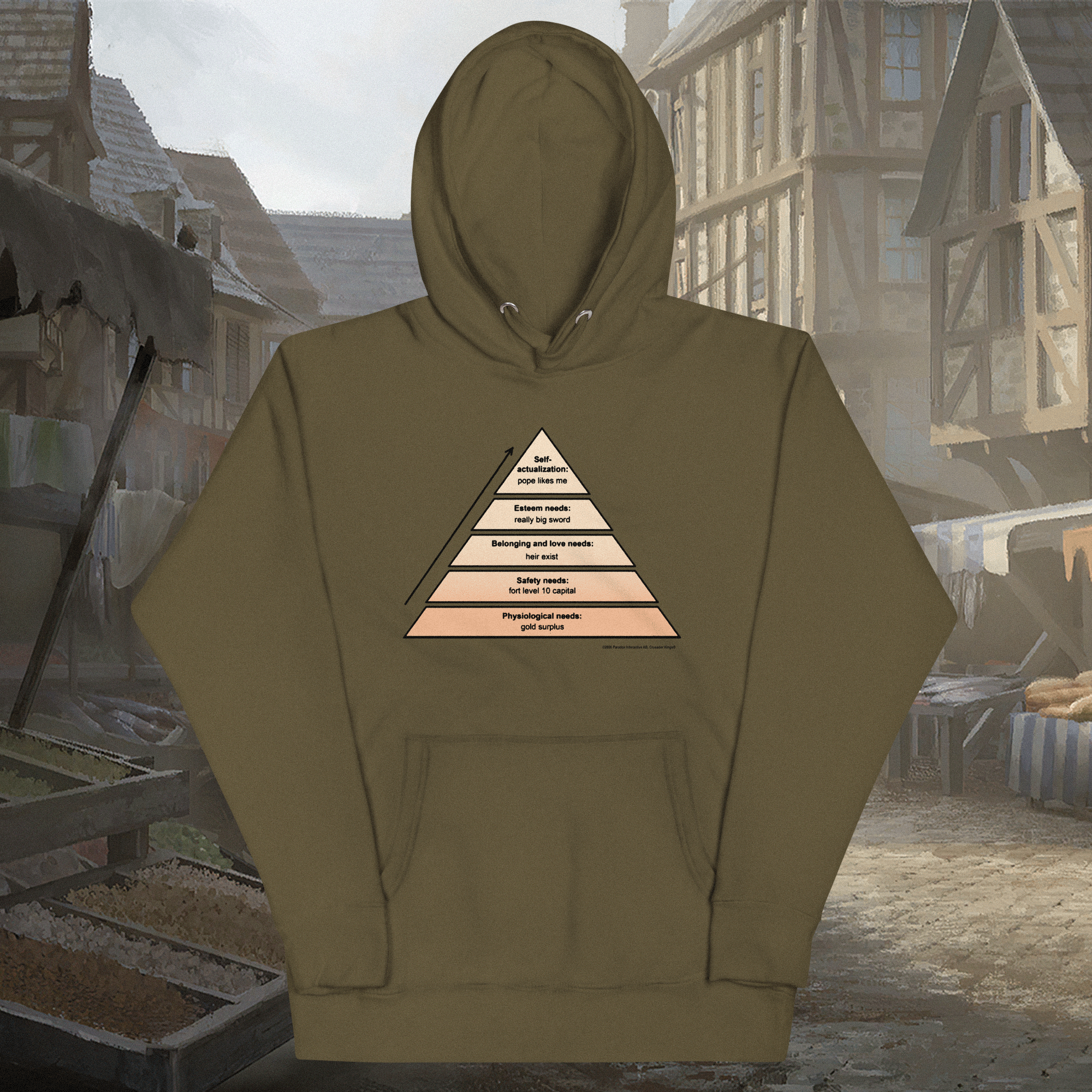 Maslow's pyramid - Crusader Kings III Hoodie