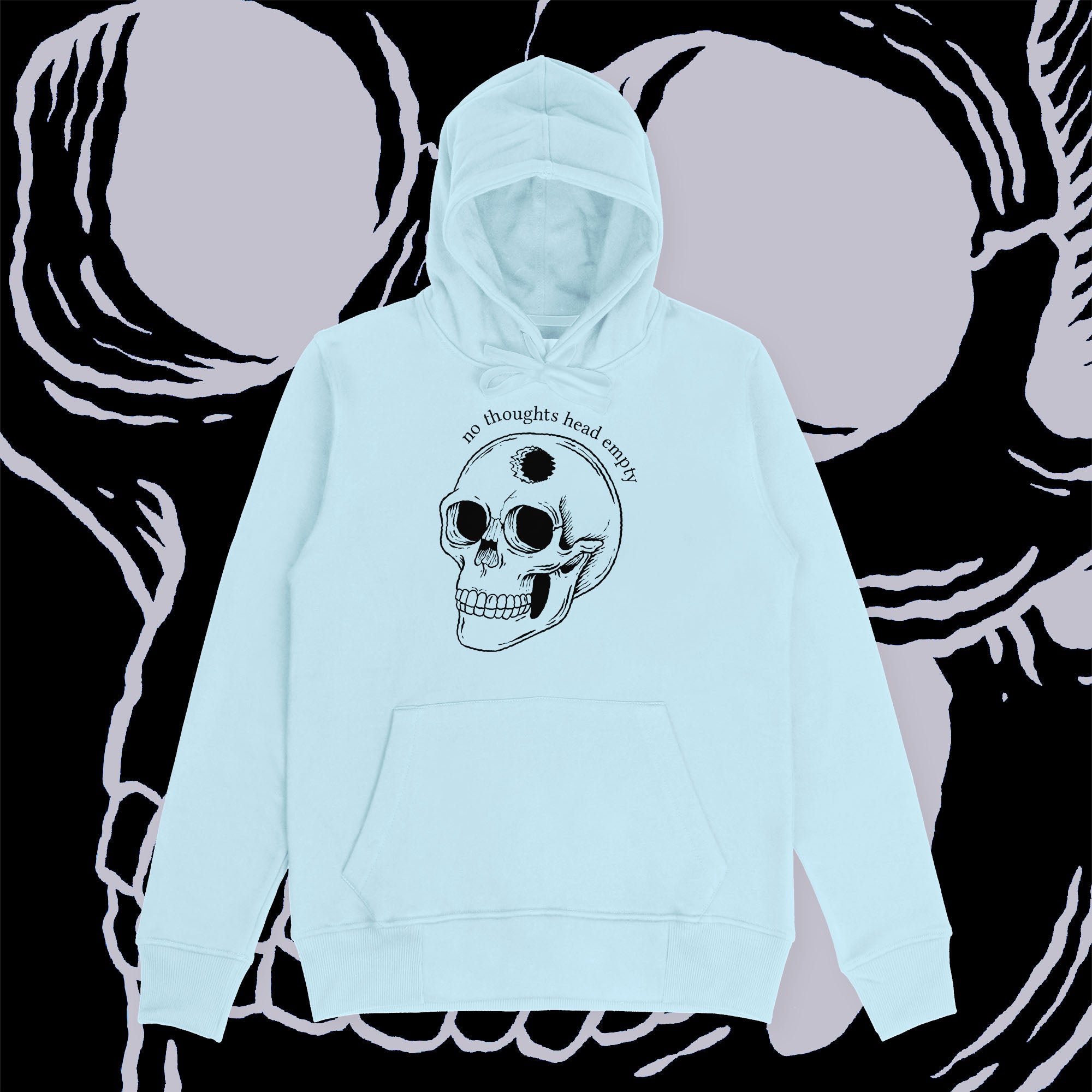 A hoodie with a design.