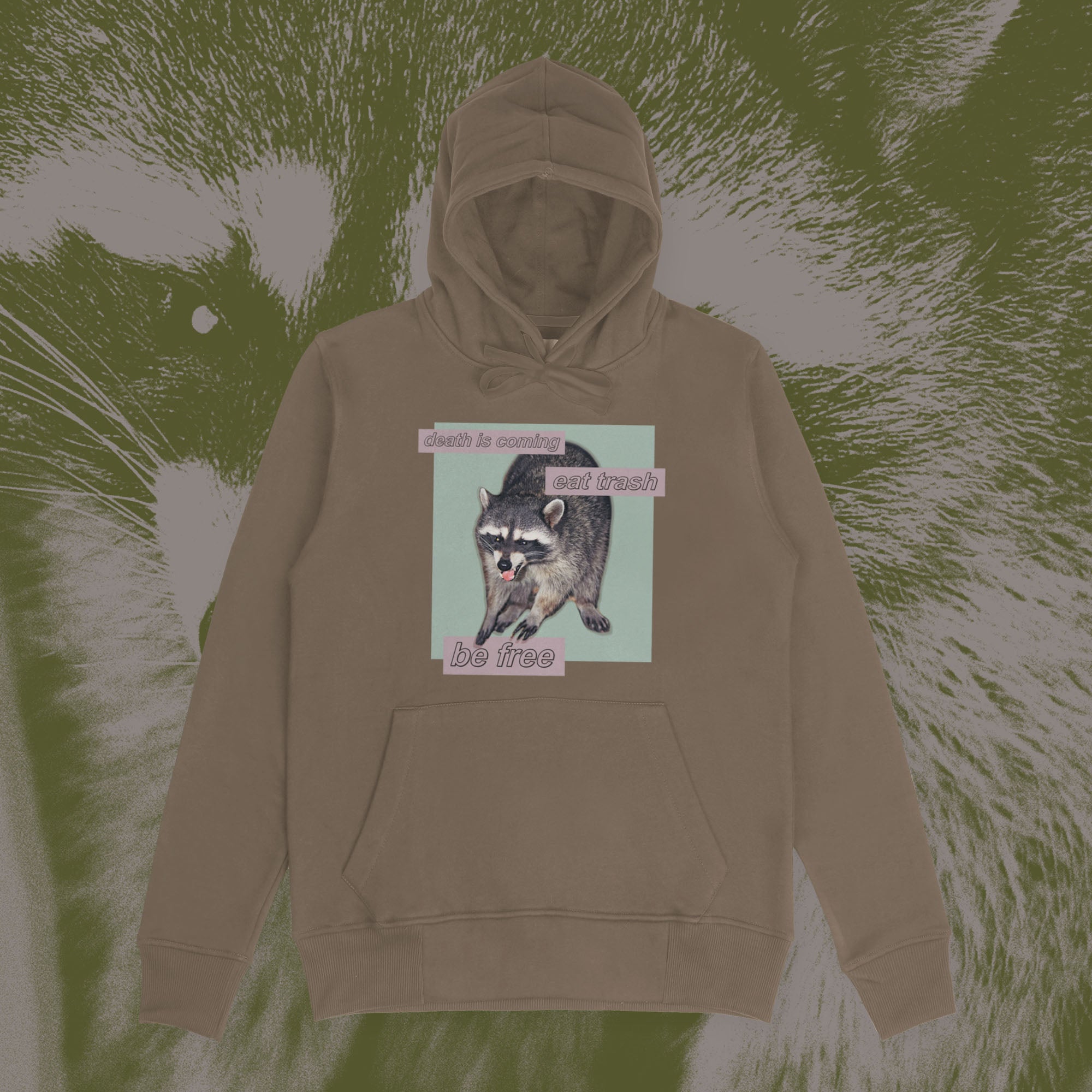 A hoodie with a design.