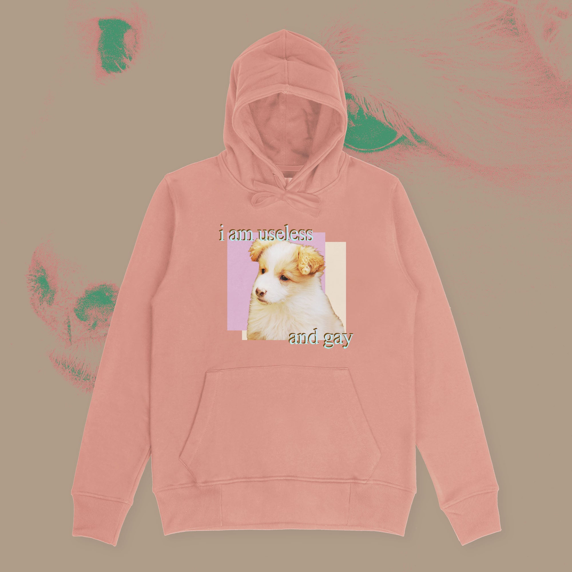 A hoodie with a design.