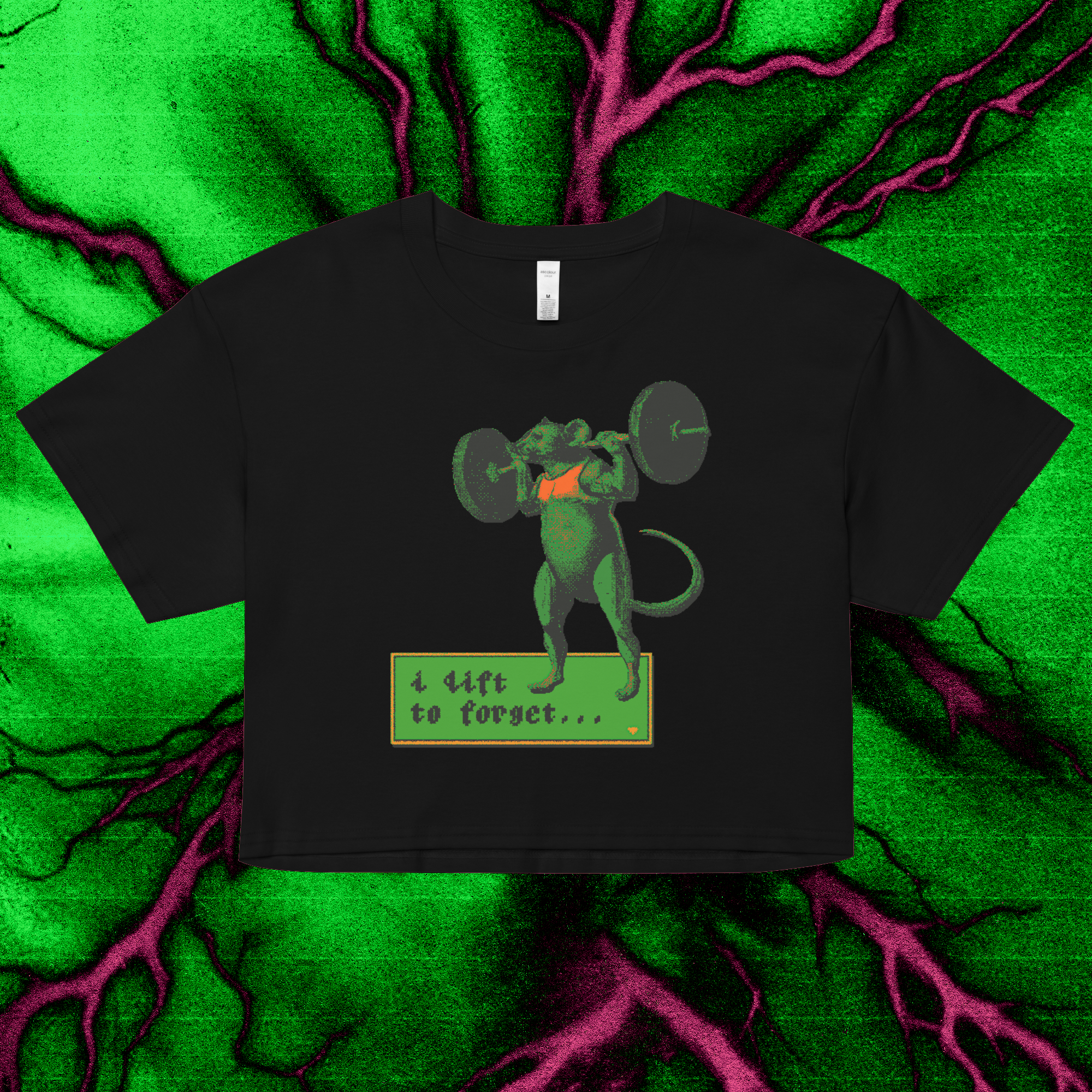 i lift to forget - crop top