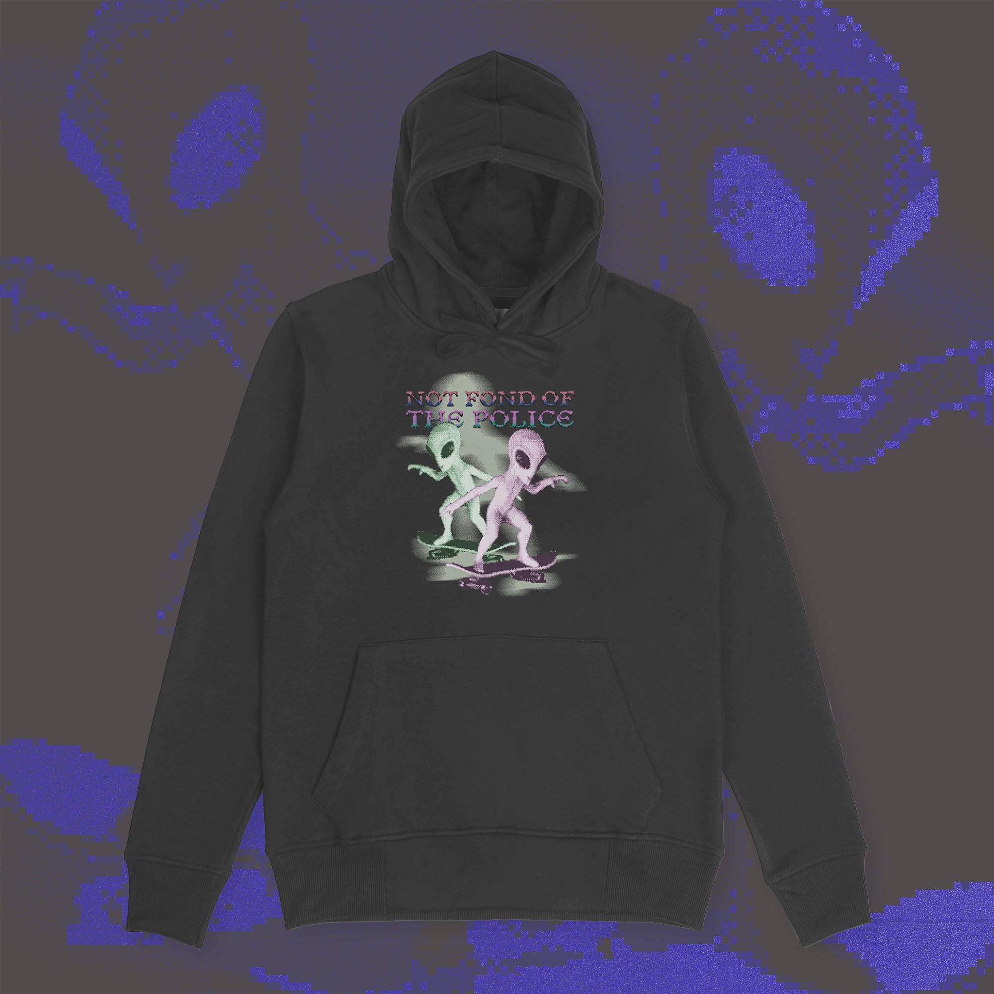 A hoodie with a design.