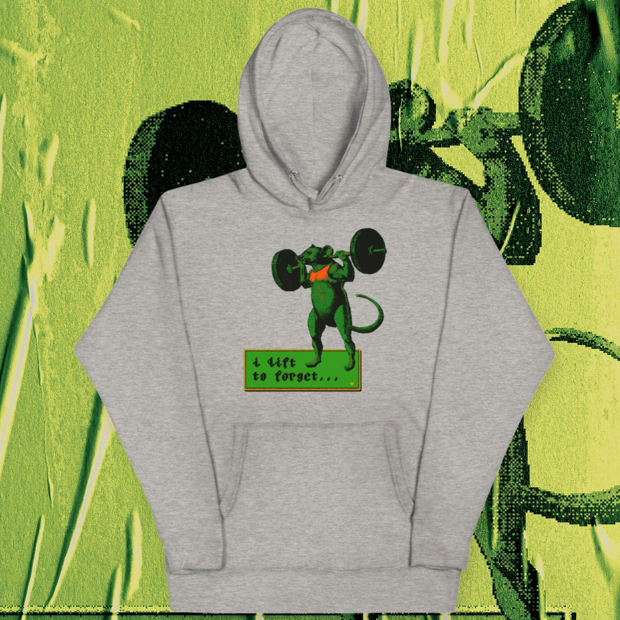 A hoodie with a design.