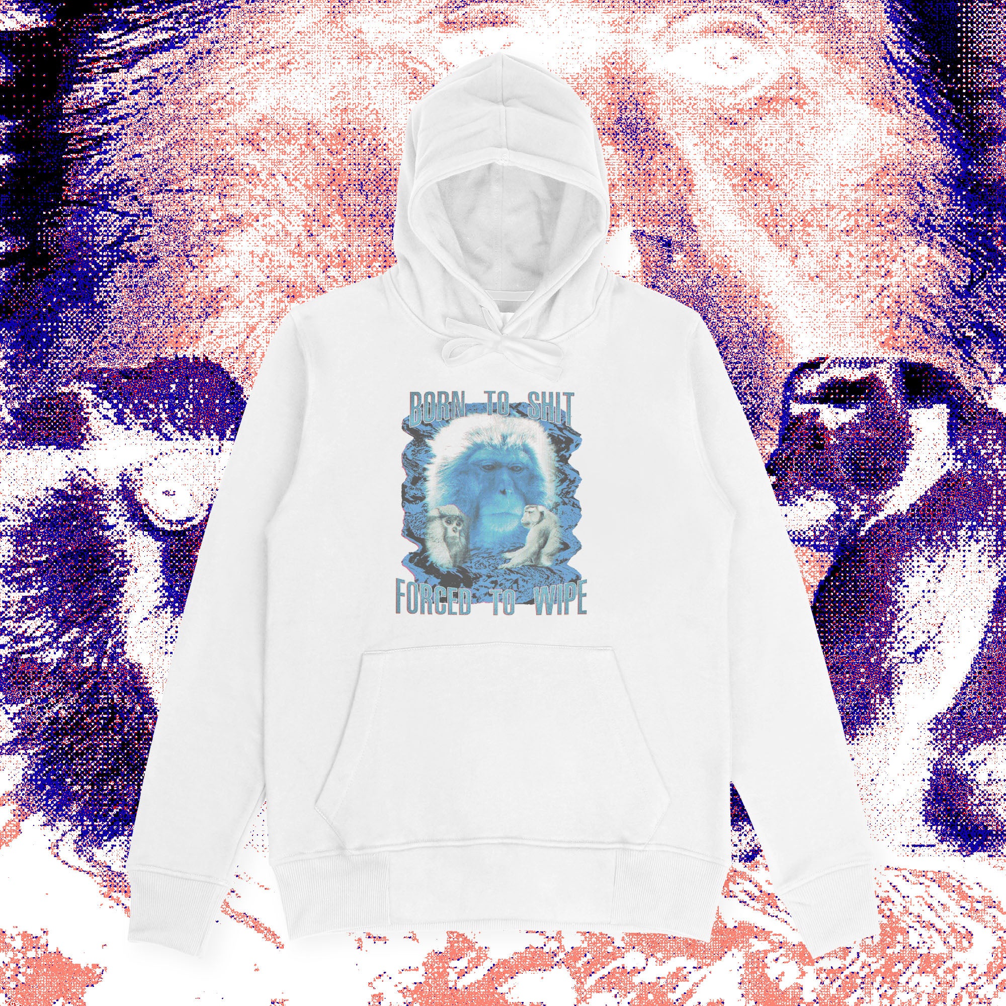 A hoodie with a design.