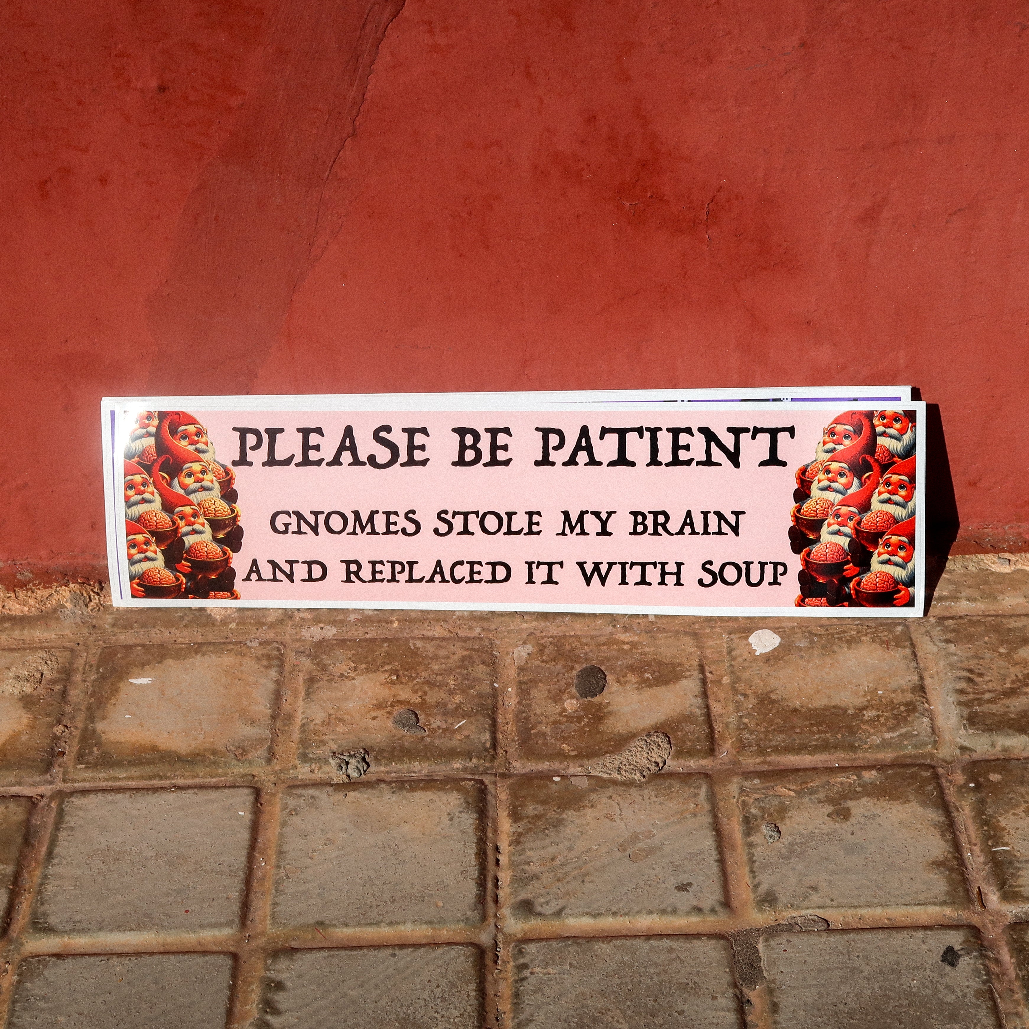 gnomes stole my brain bumper sticker – dogecore