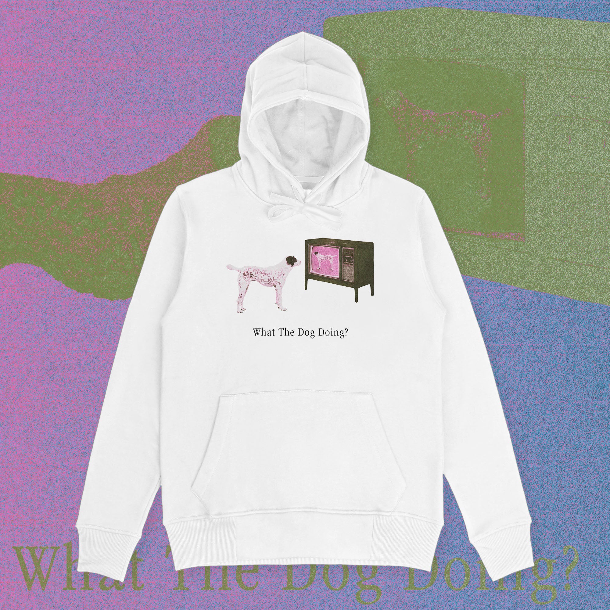 A hoodie with a design.