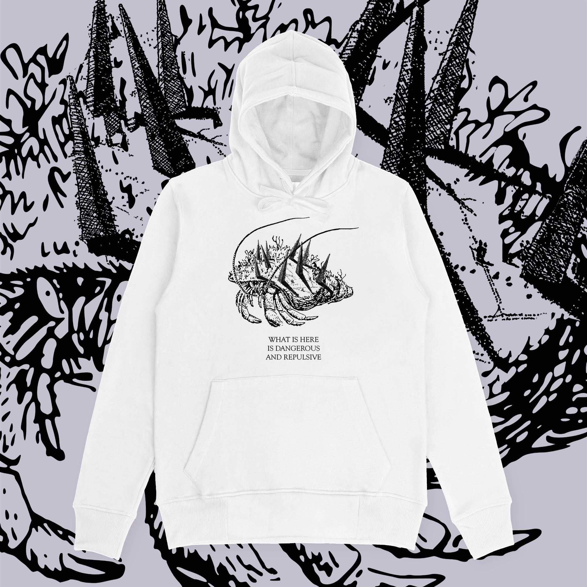 A hoodie with a design.