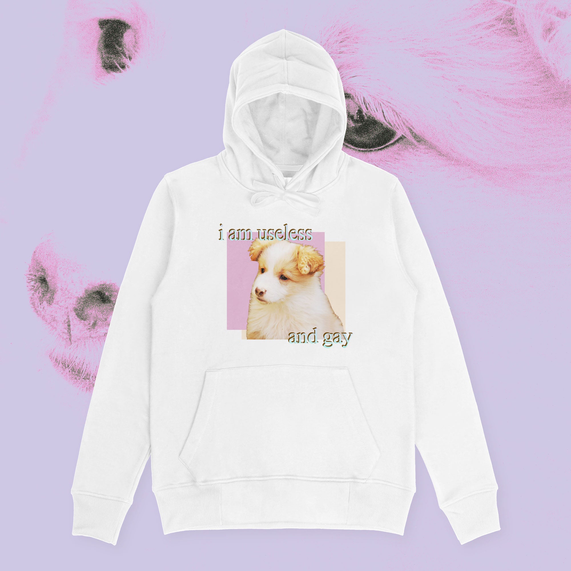 A hoodie with a design.