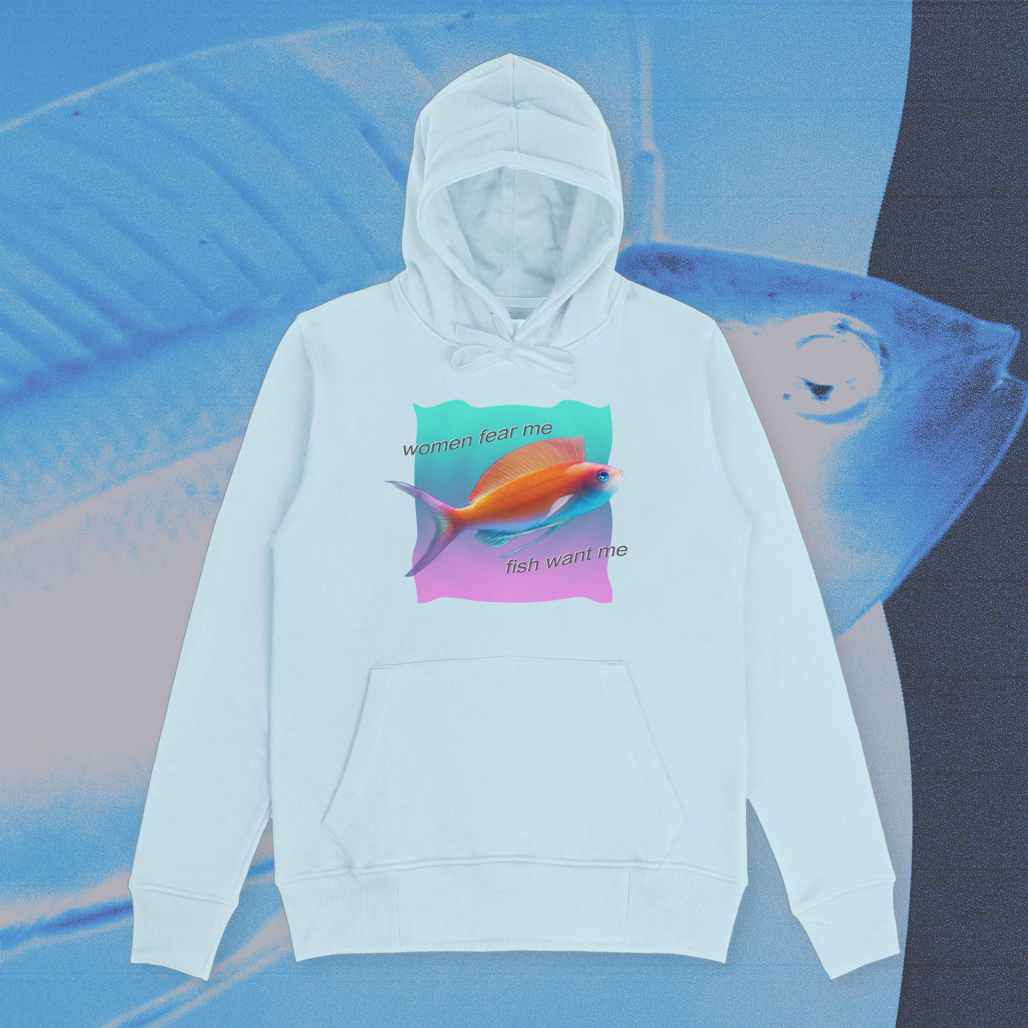A hoodie with a design.