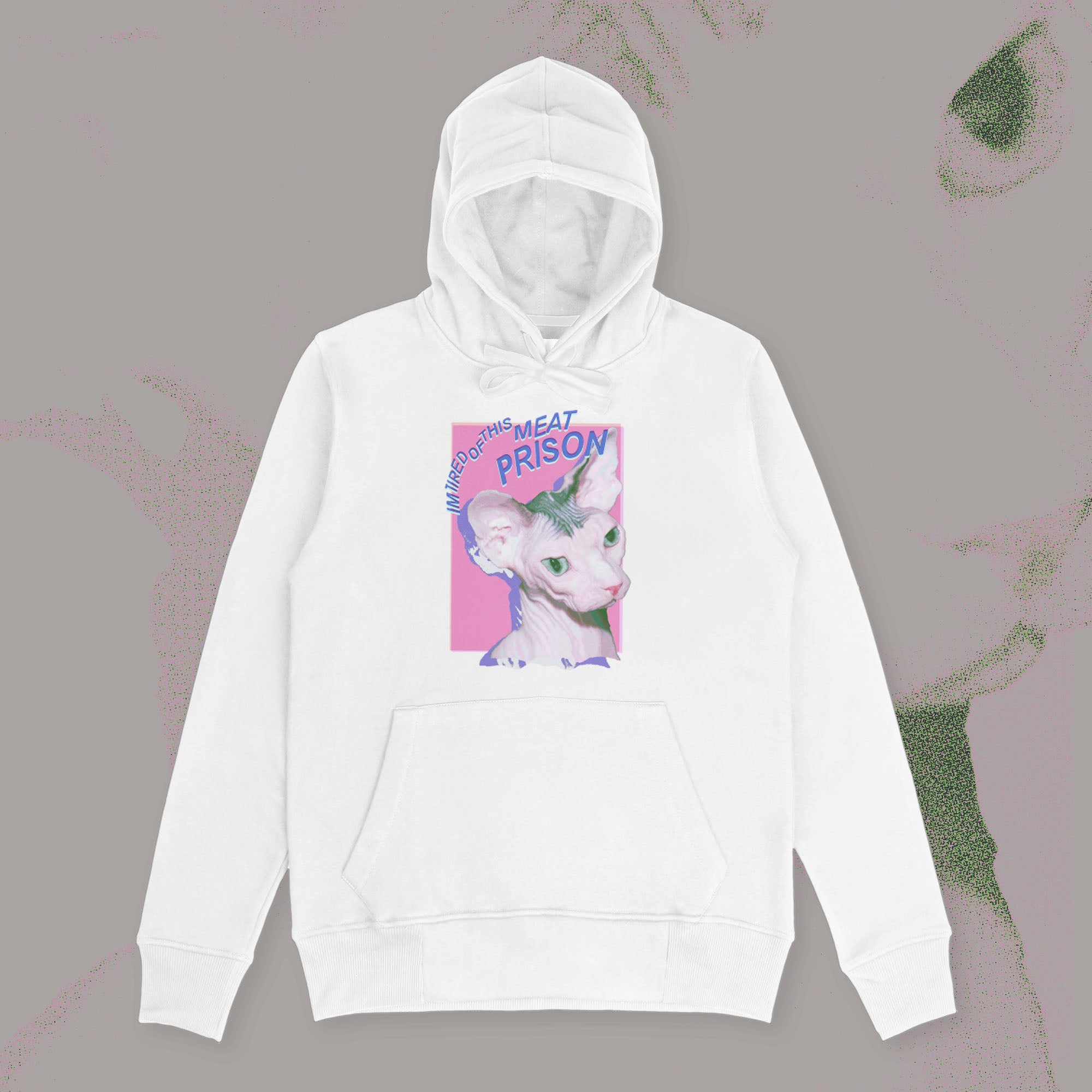 A hoodie with a design.
