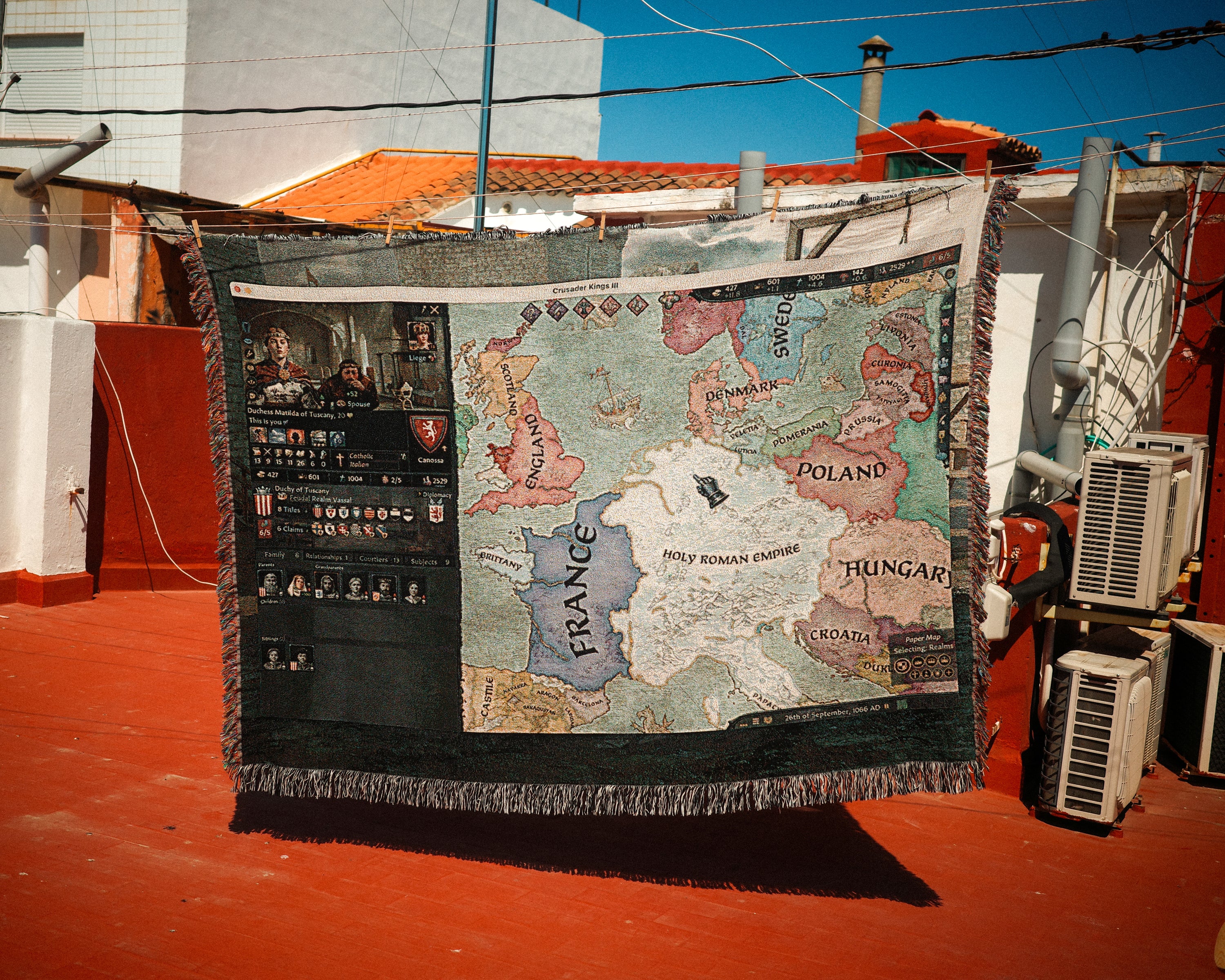 Crusader Kings III Map - Woven Blanket