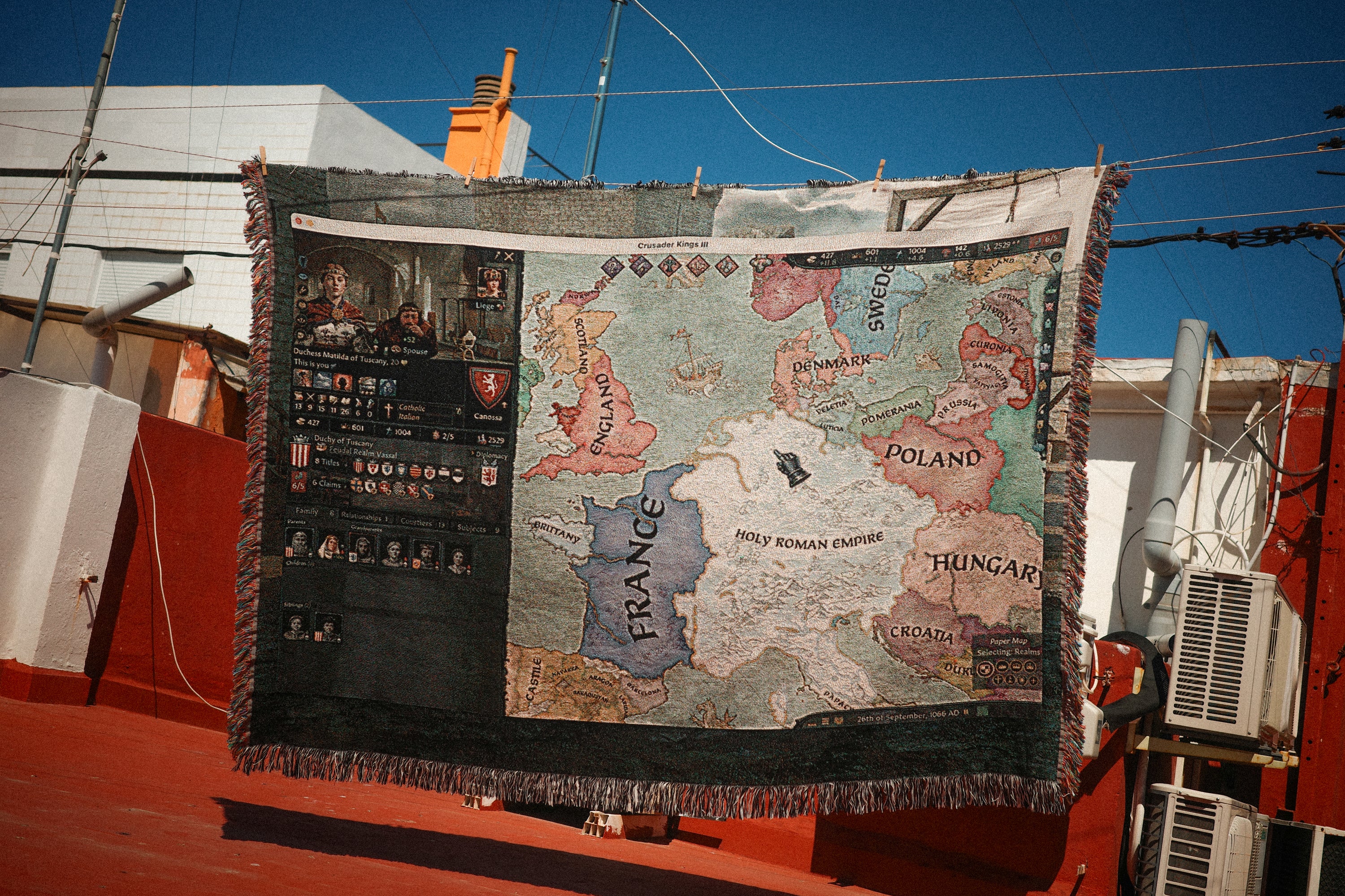 Crusader Kings III Map - Woven Blanket