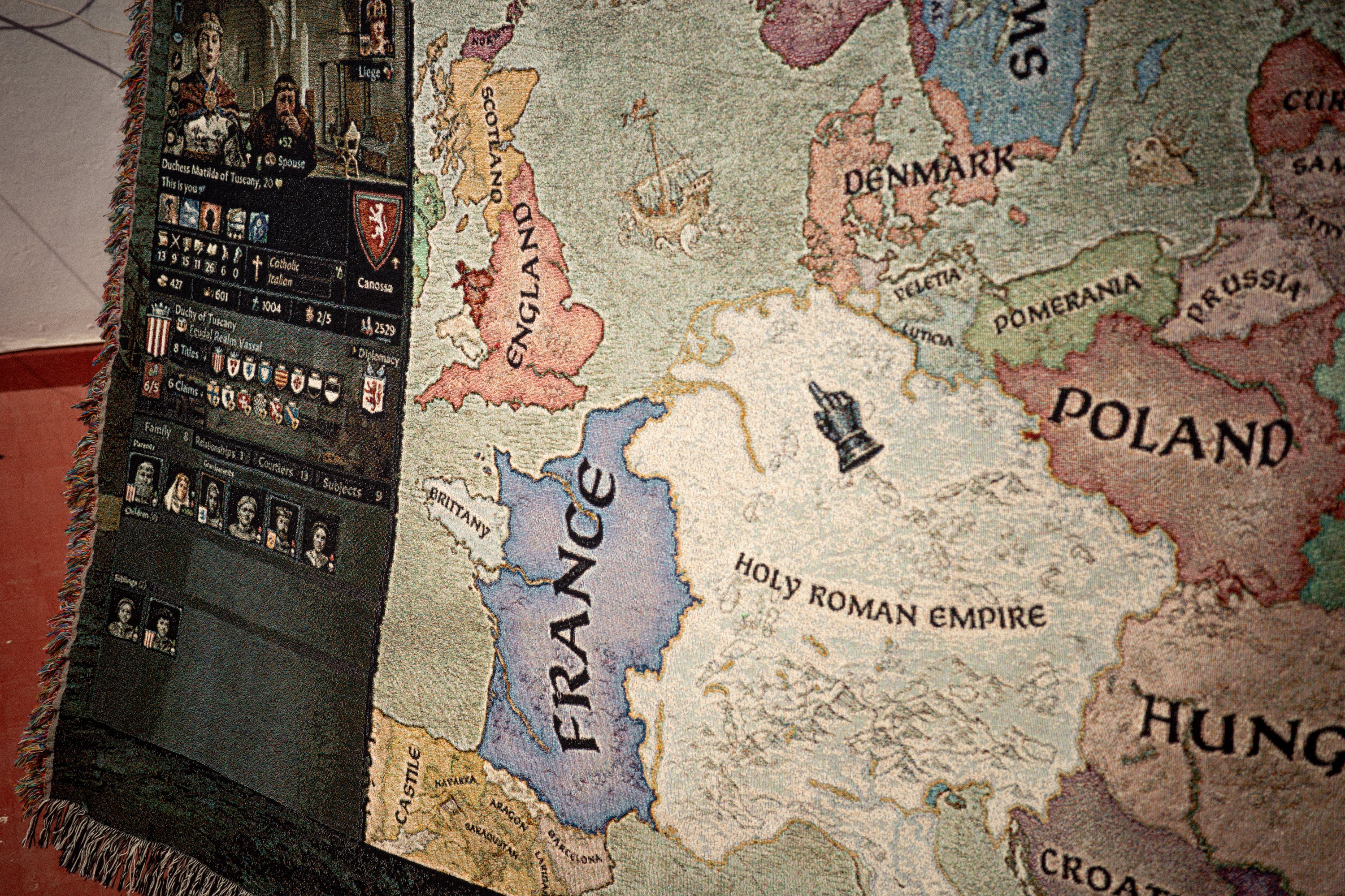Crusader Kings III Map - Woven Blanket