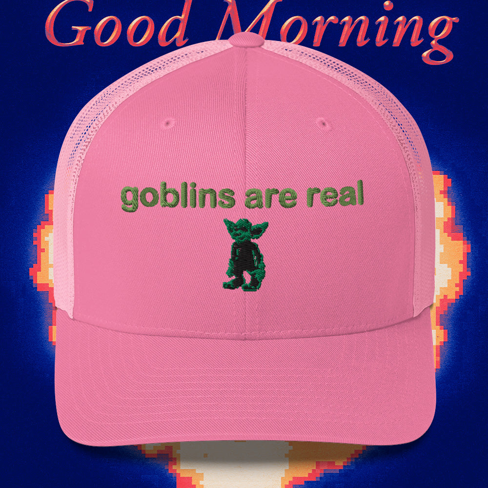 A hat with a design.