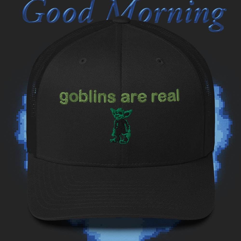 A hat with a design.