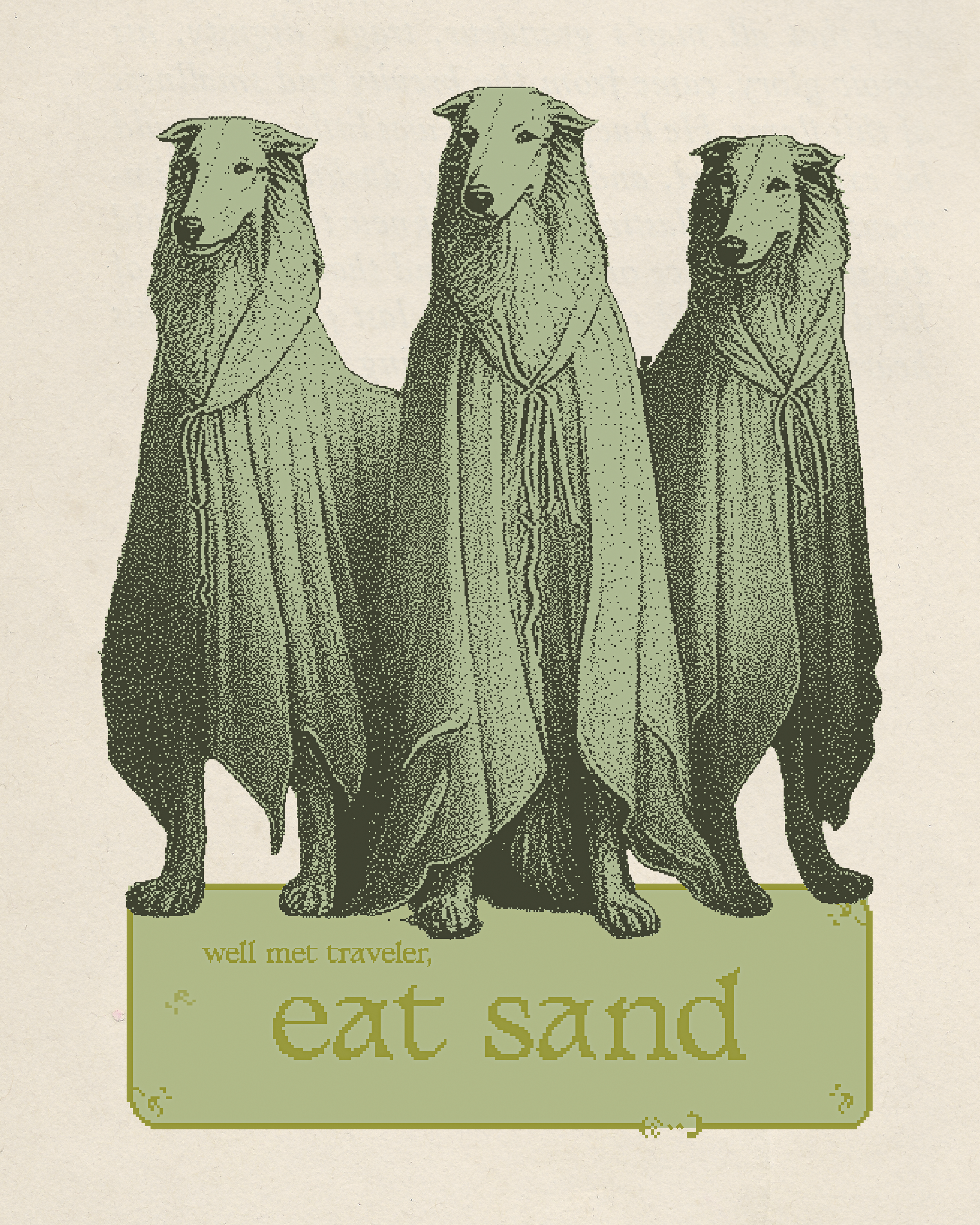 A print with a design.