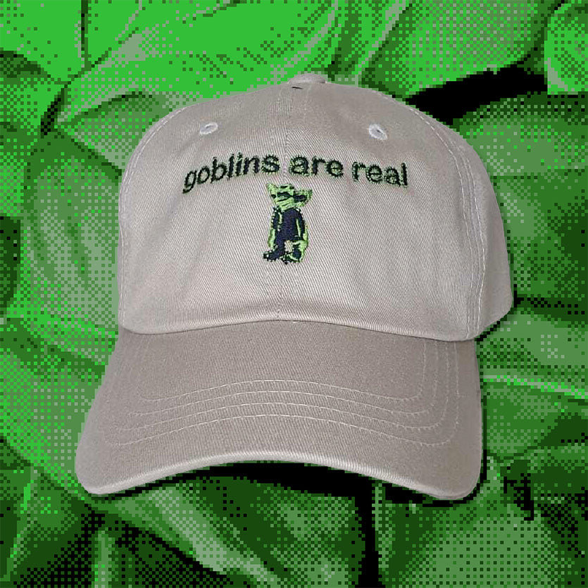 A hat with a design.