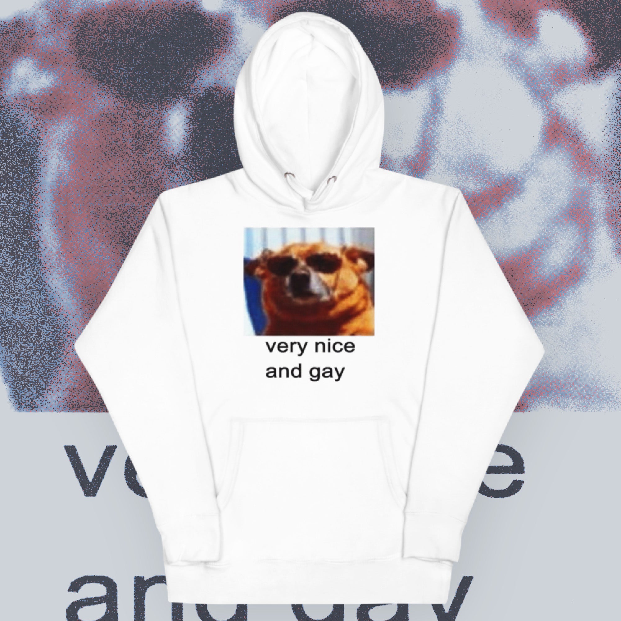 A hoodie with a design.
