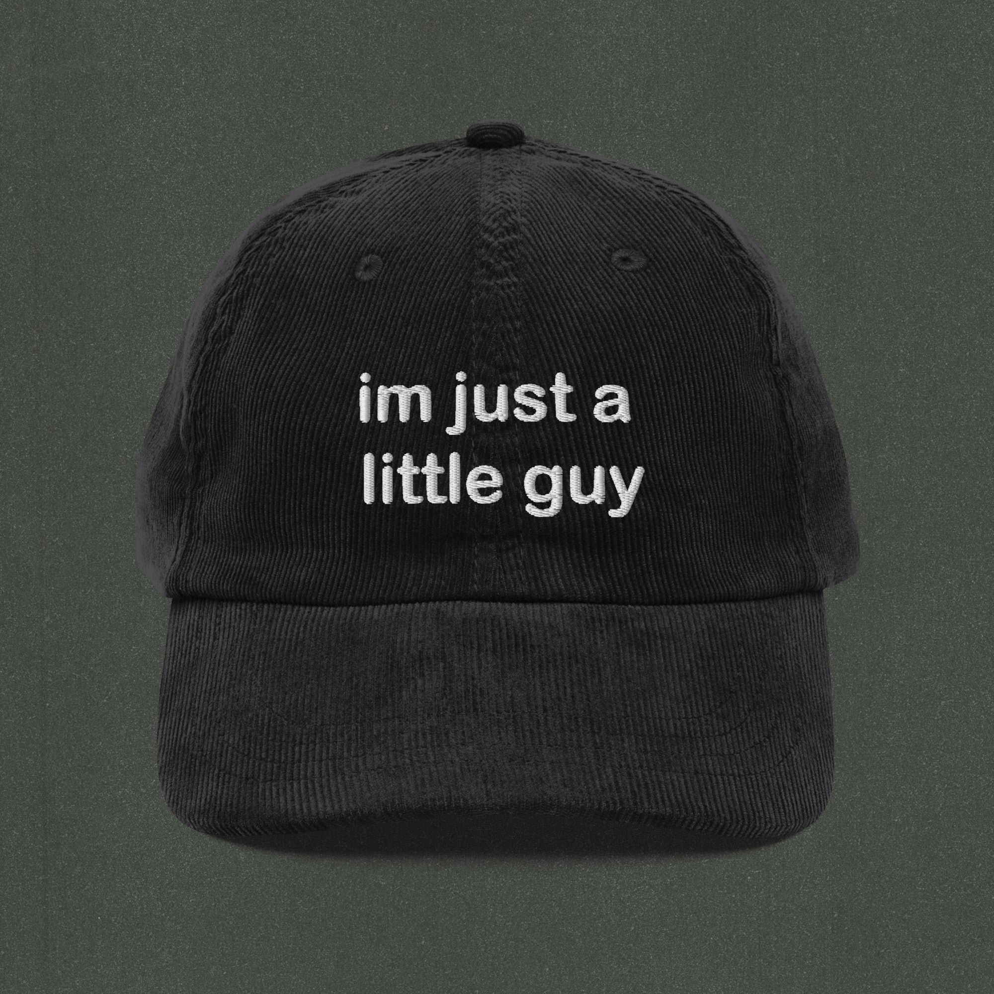 A hat with a design.