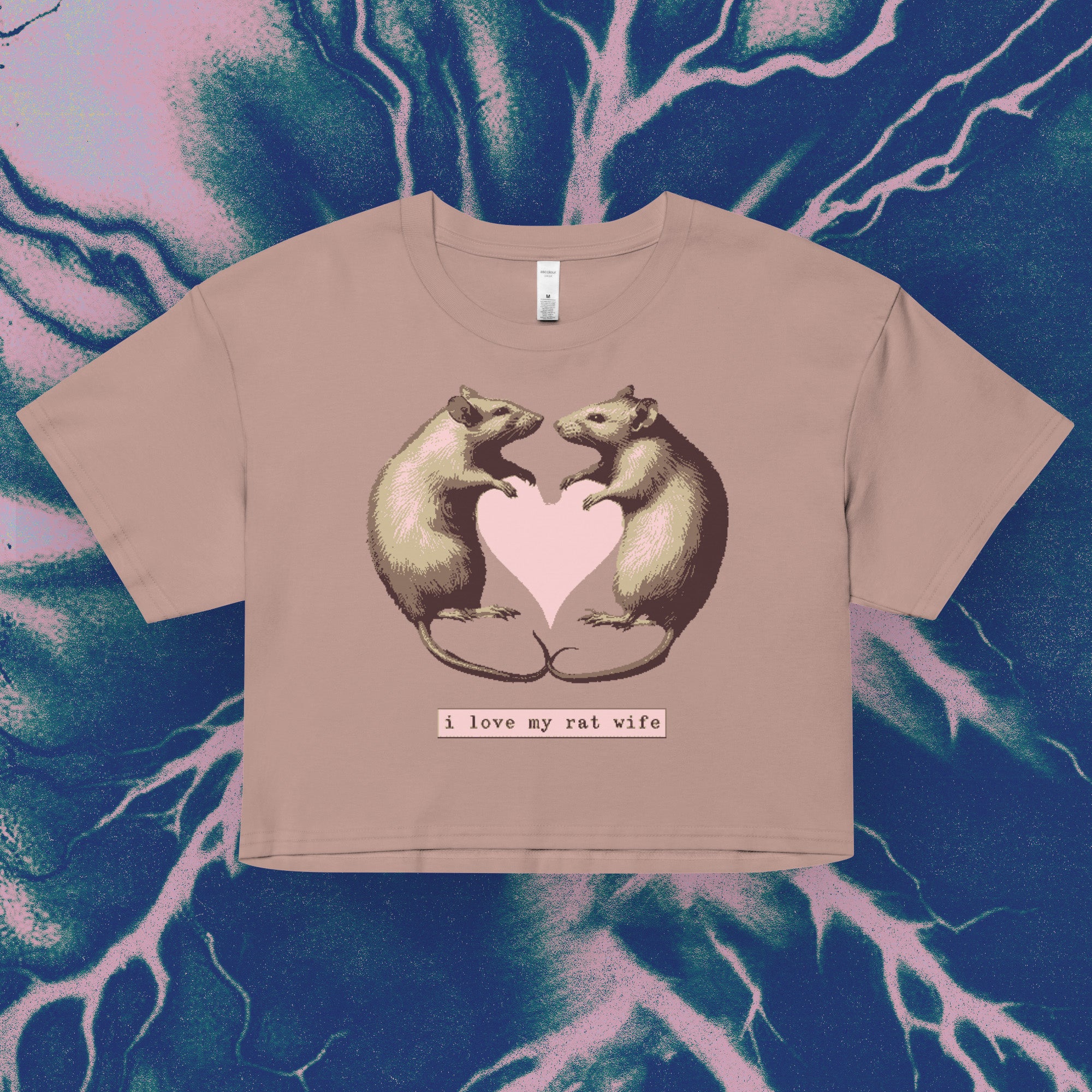 i love my rat wife - crop top