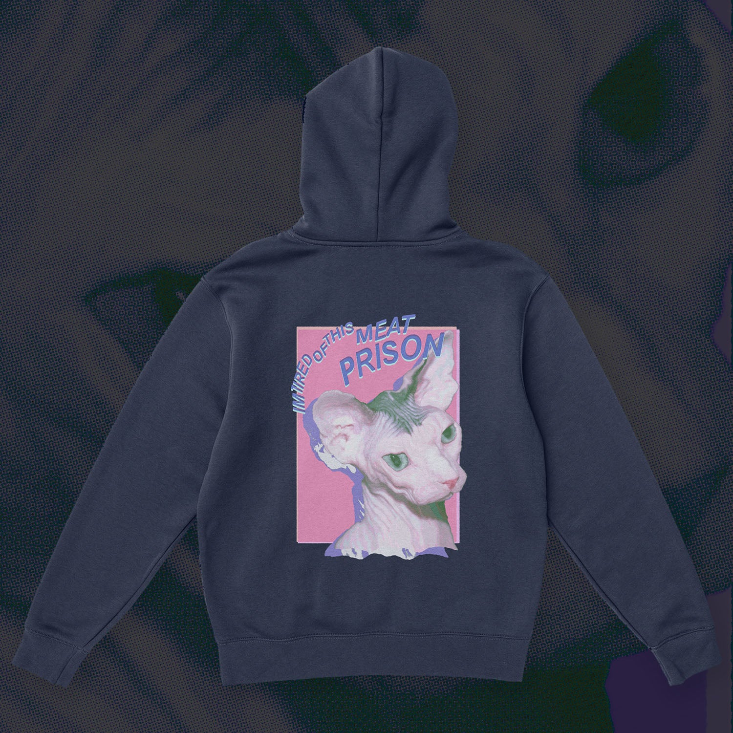 A hoodie with a design.