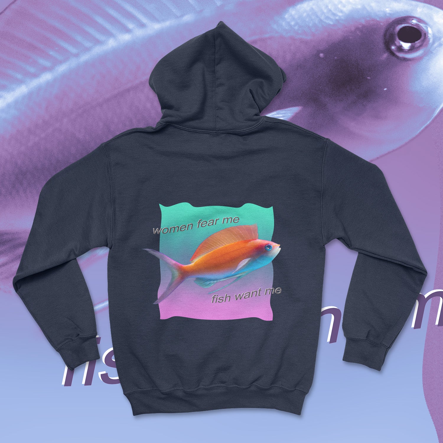 A hoodie with a design.