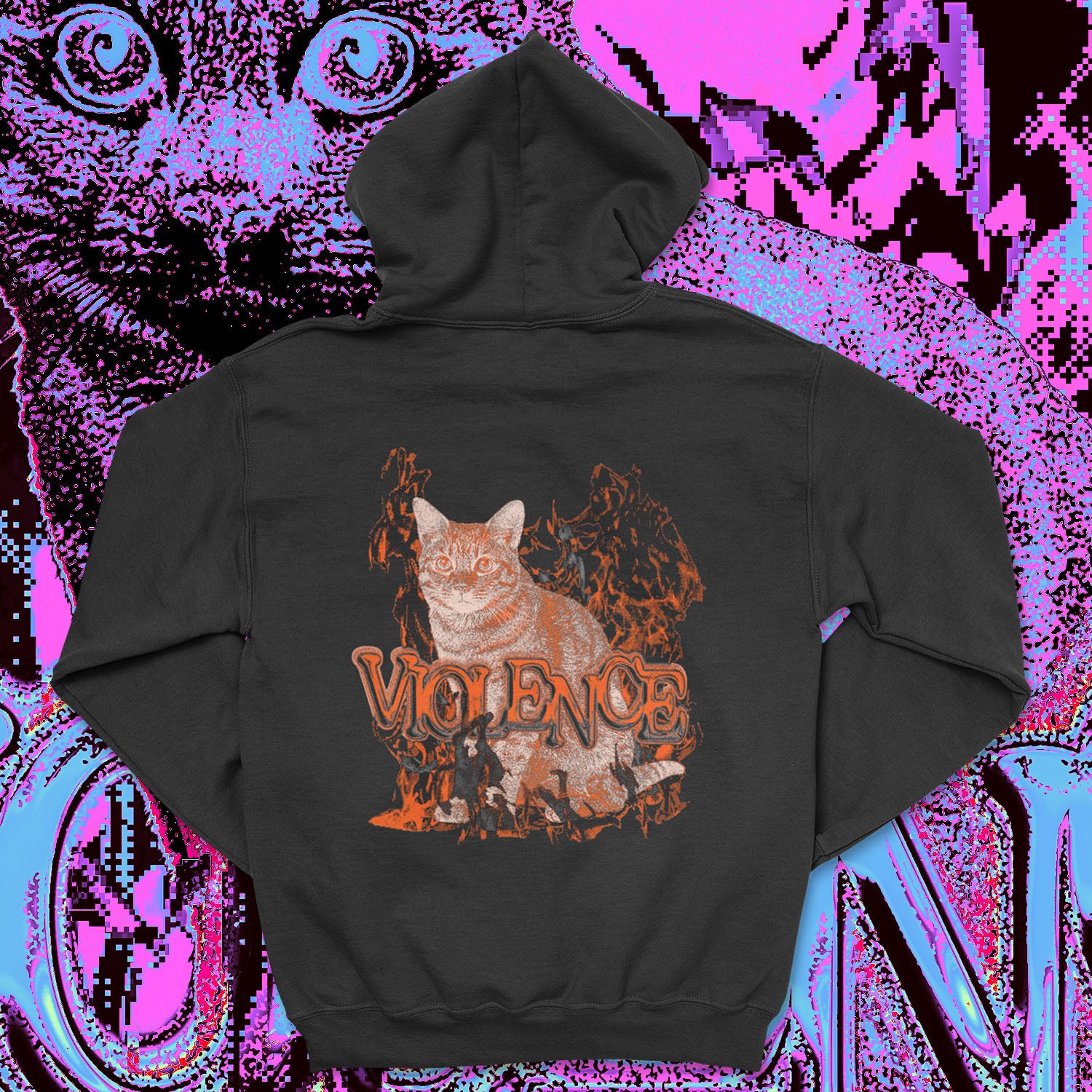 A hoodie with a design.
