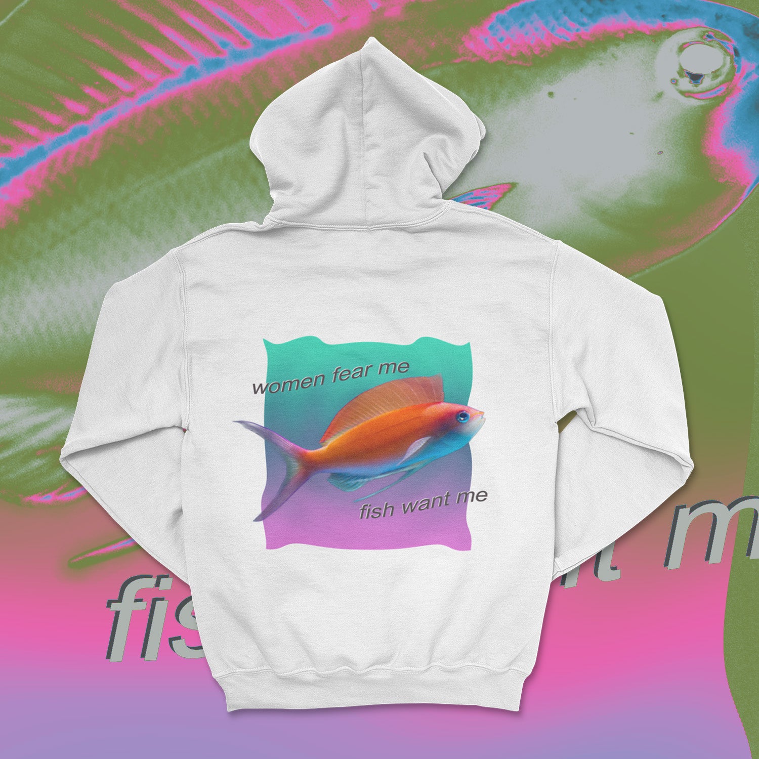A hoodie with a design.