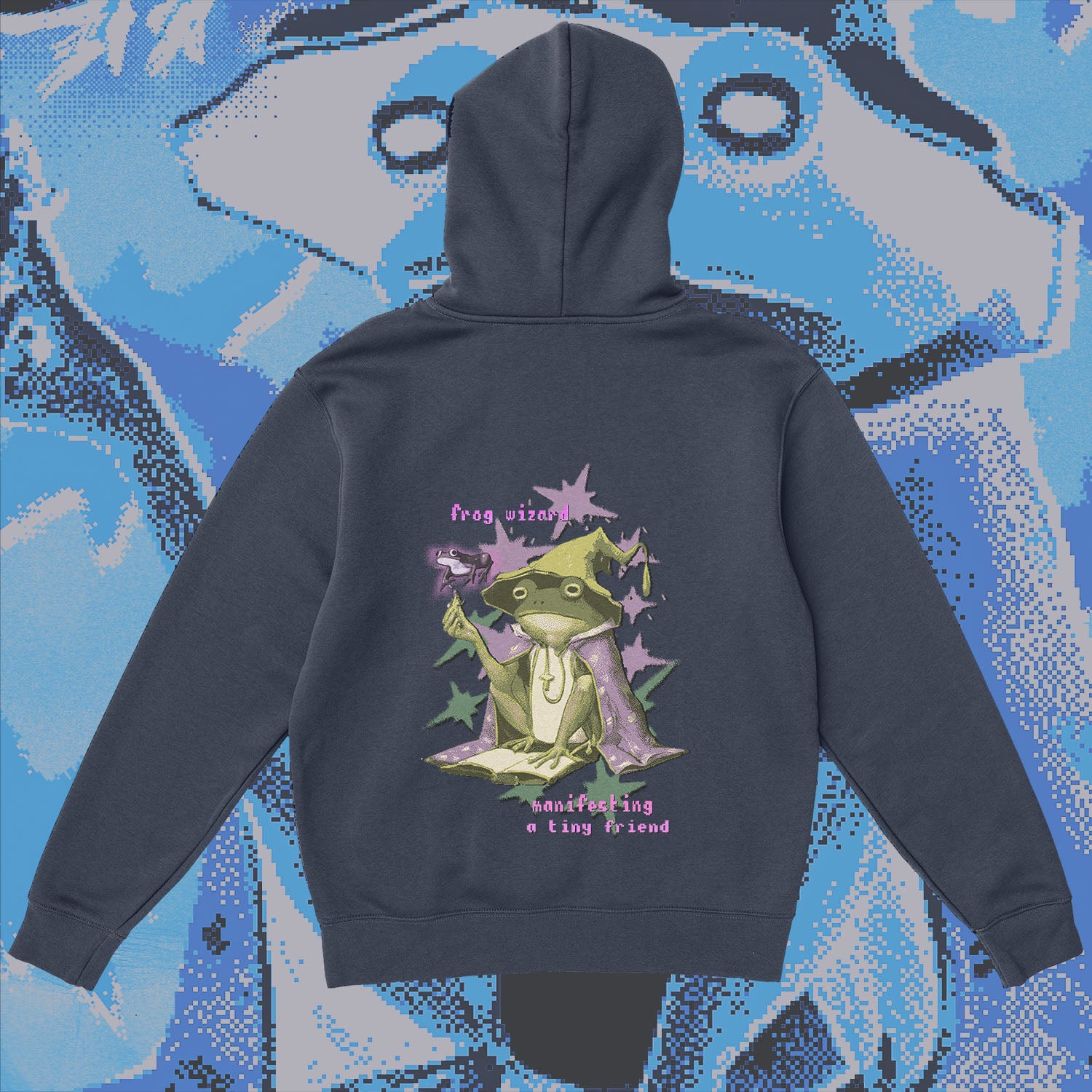 A hoodie with a design.