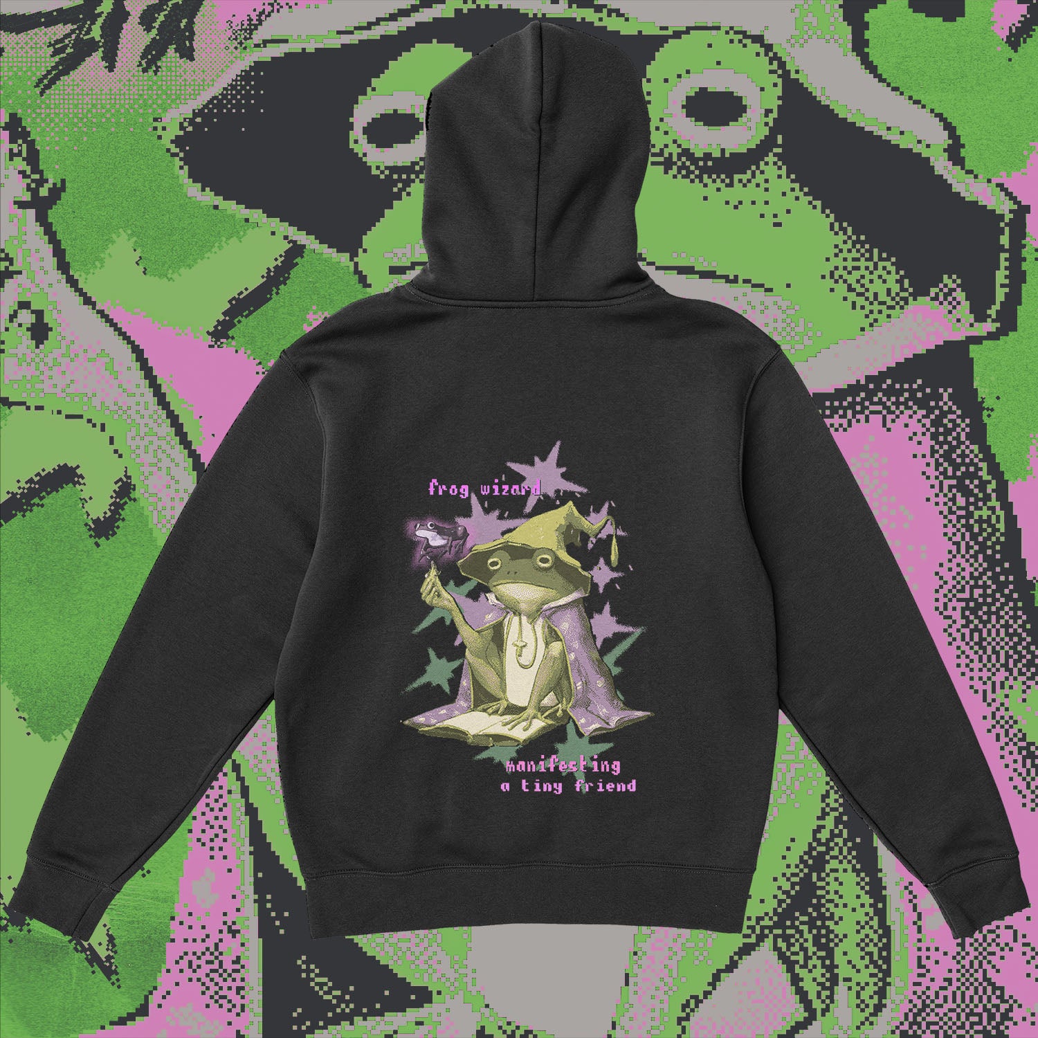 A hoodie with a design.