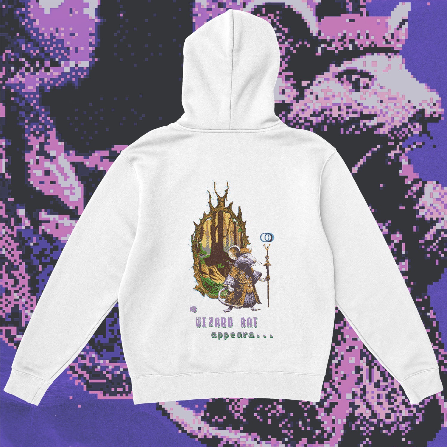 A hoodie with a design.