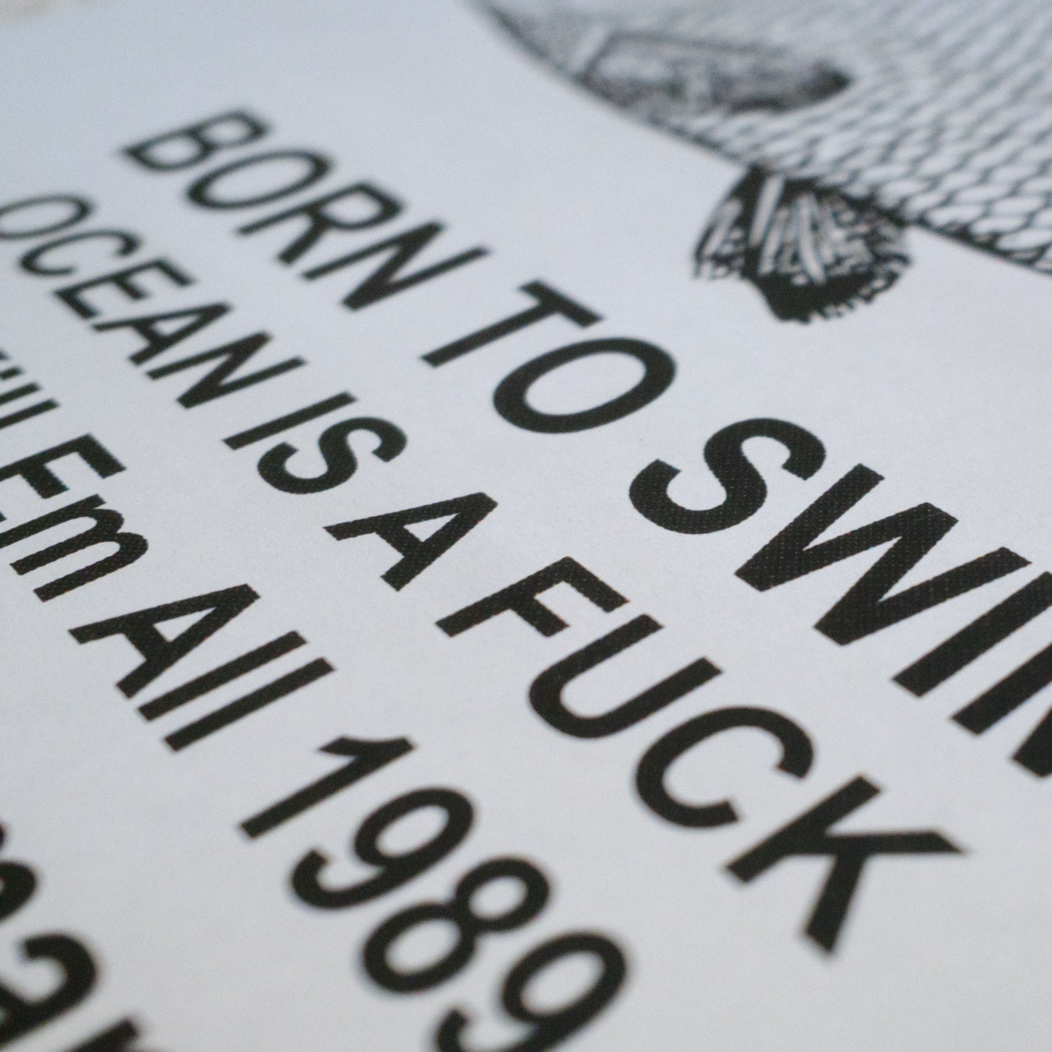 A print with a design.