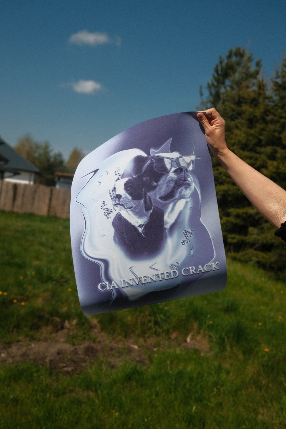 A print with a design.