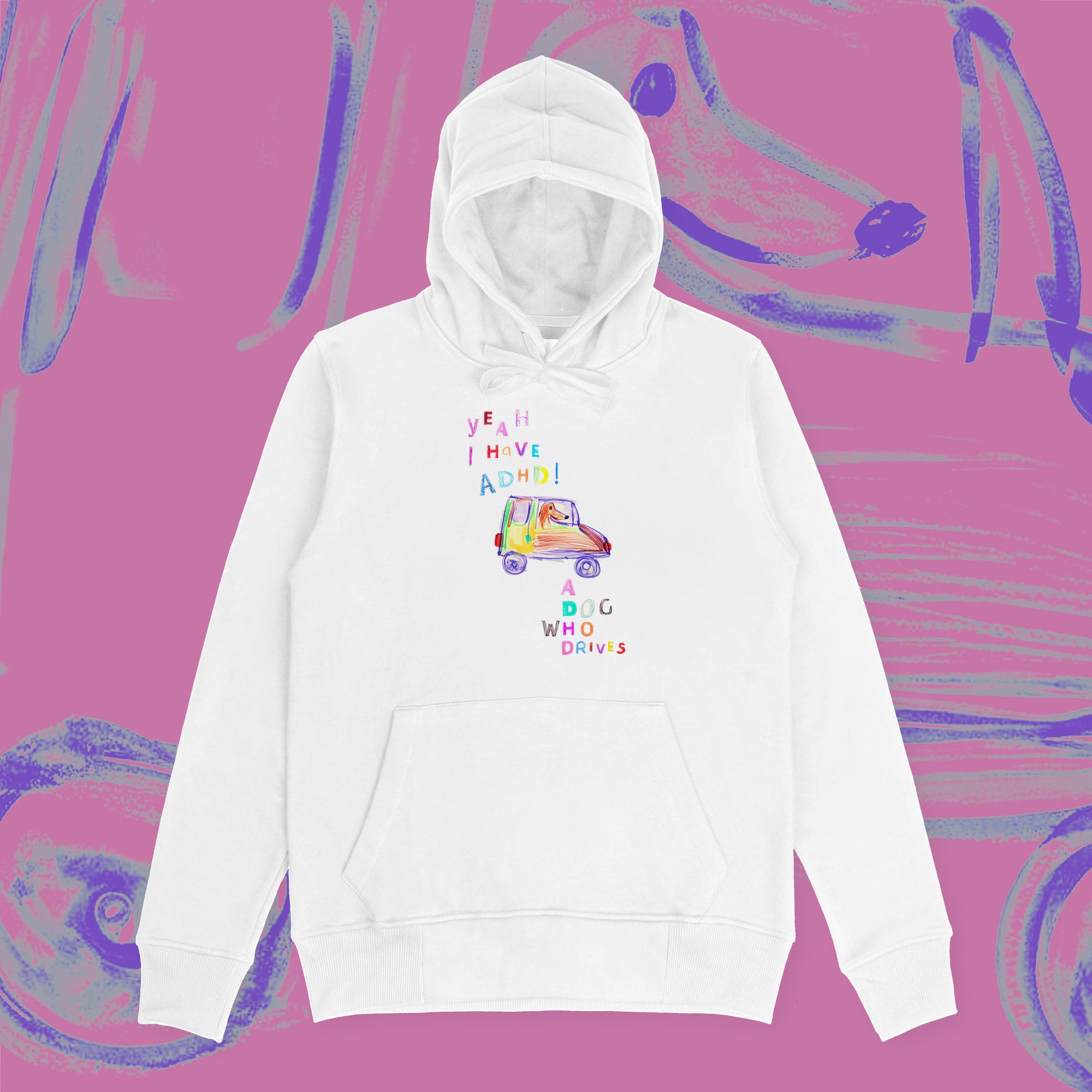A hoodie with a design.