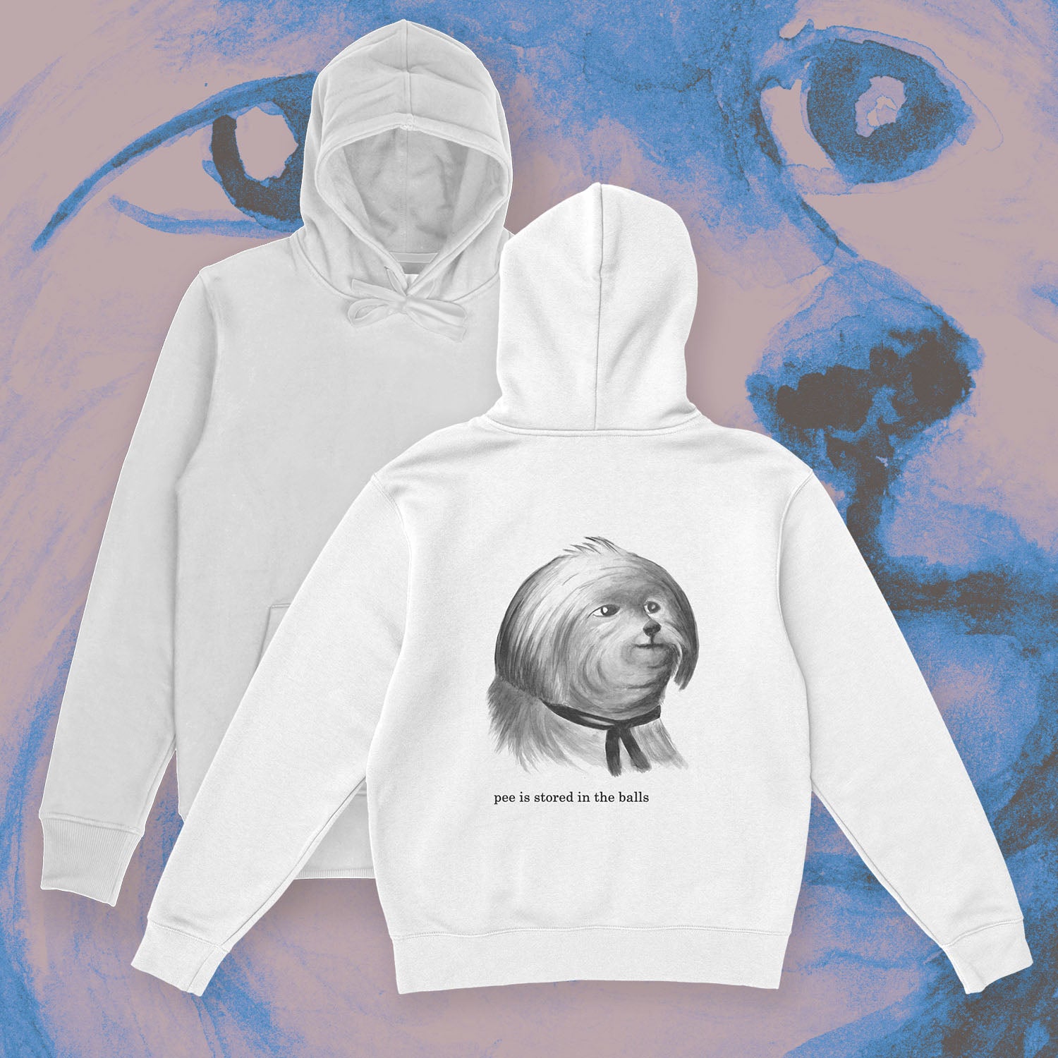 A hoodie with a design.
