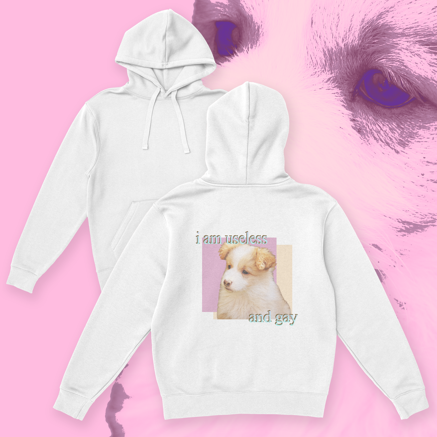 A hoodie with a design.