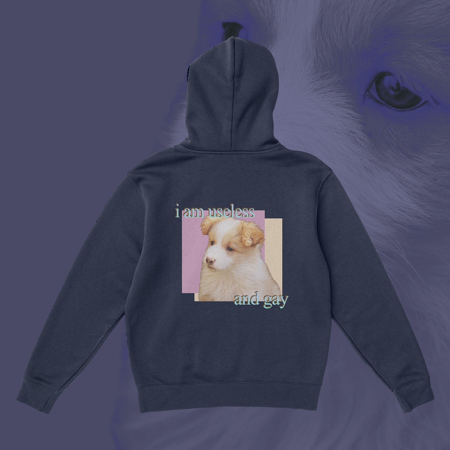 A hoodie with a design.