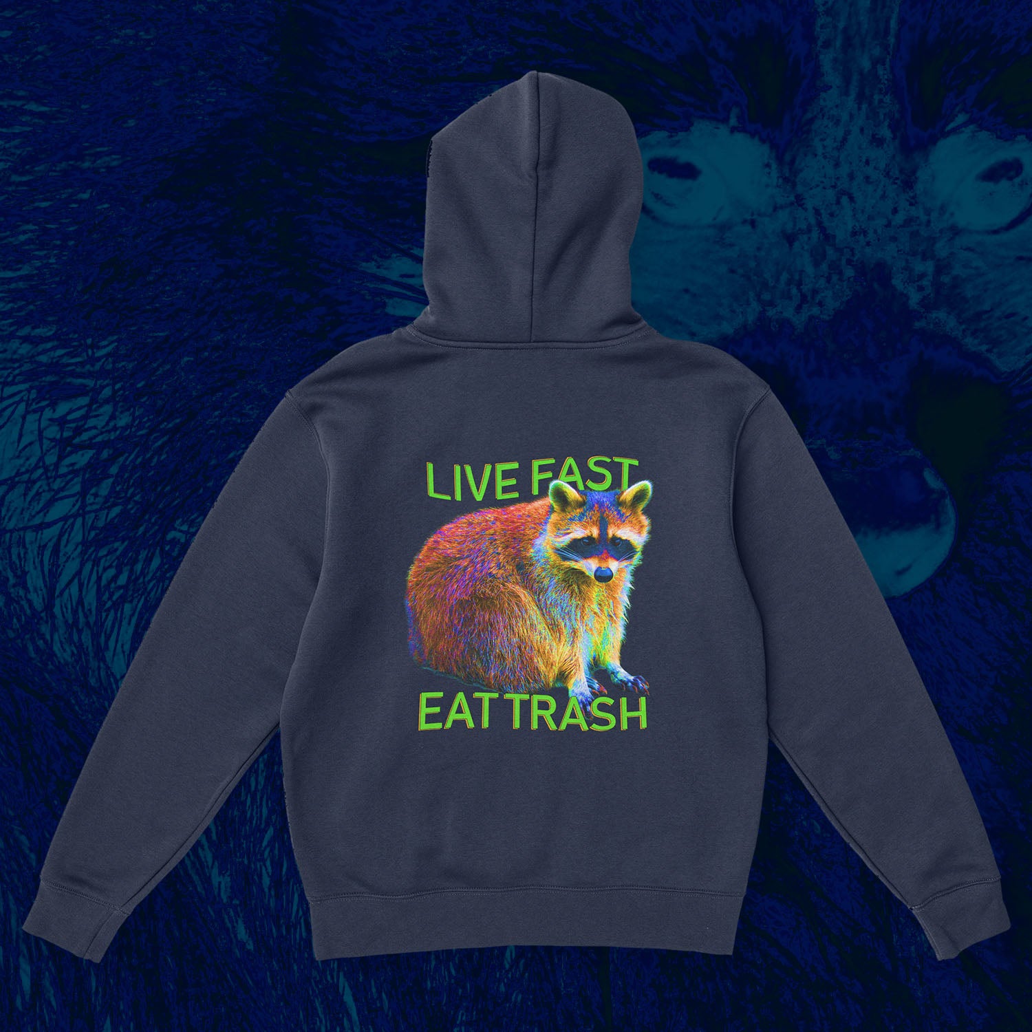 A hoodie with a design.