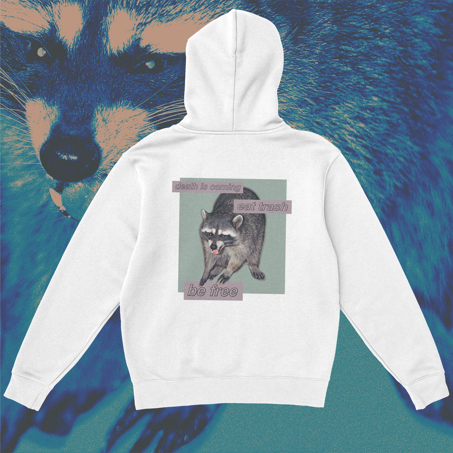 A hoodie with a design.
